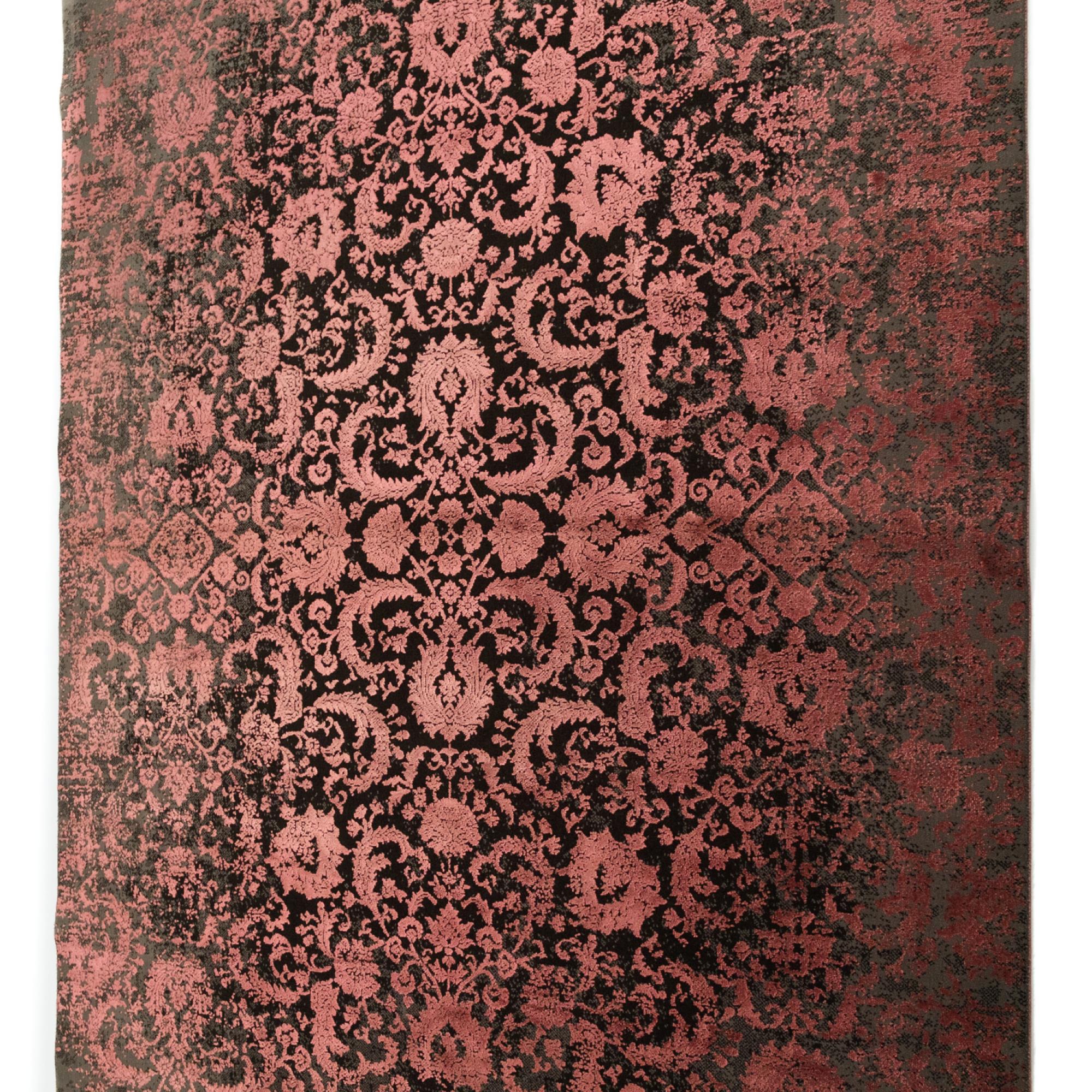 Cordoba Series Machine Woven Floral Pattern Burgundy Rug