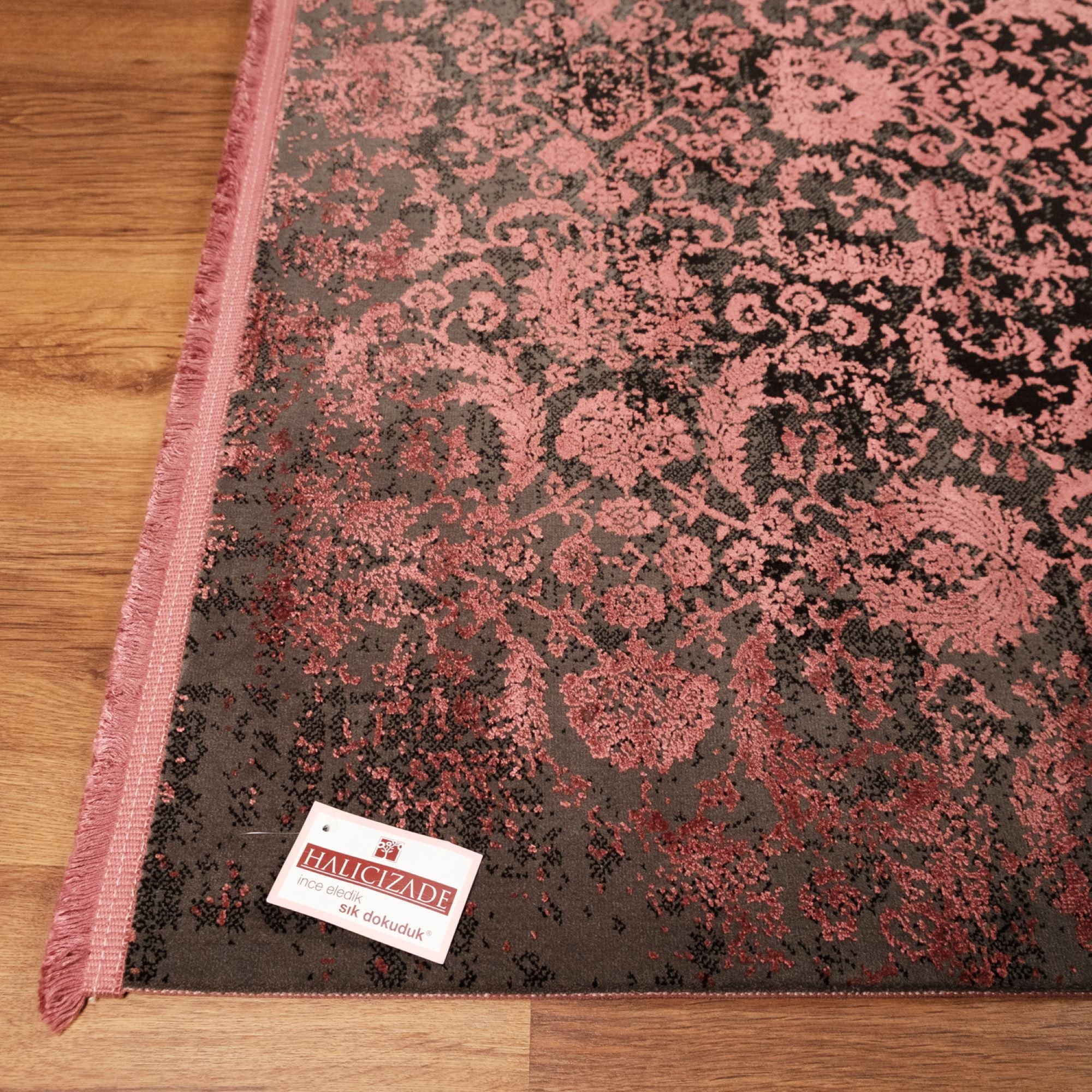 Cordoba Series Machine Woven Floral Pattern Burgundy Rug