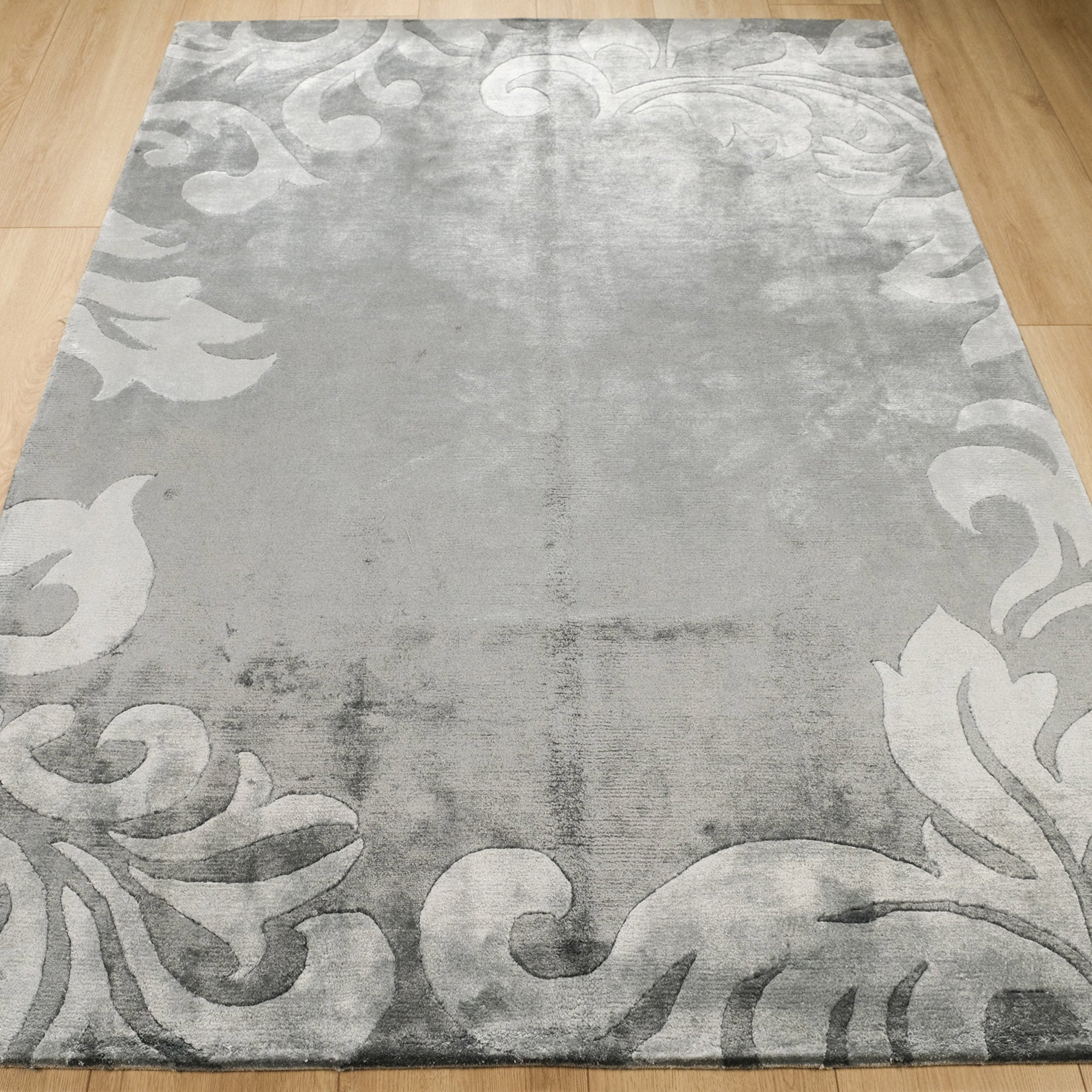 Damask Design Hand Woven Carpet