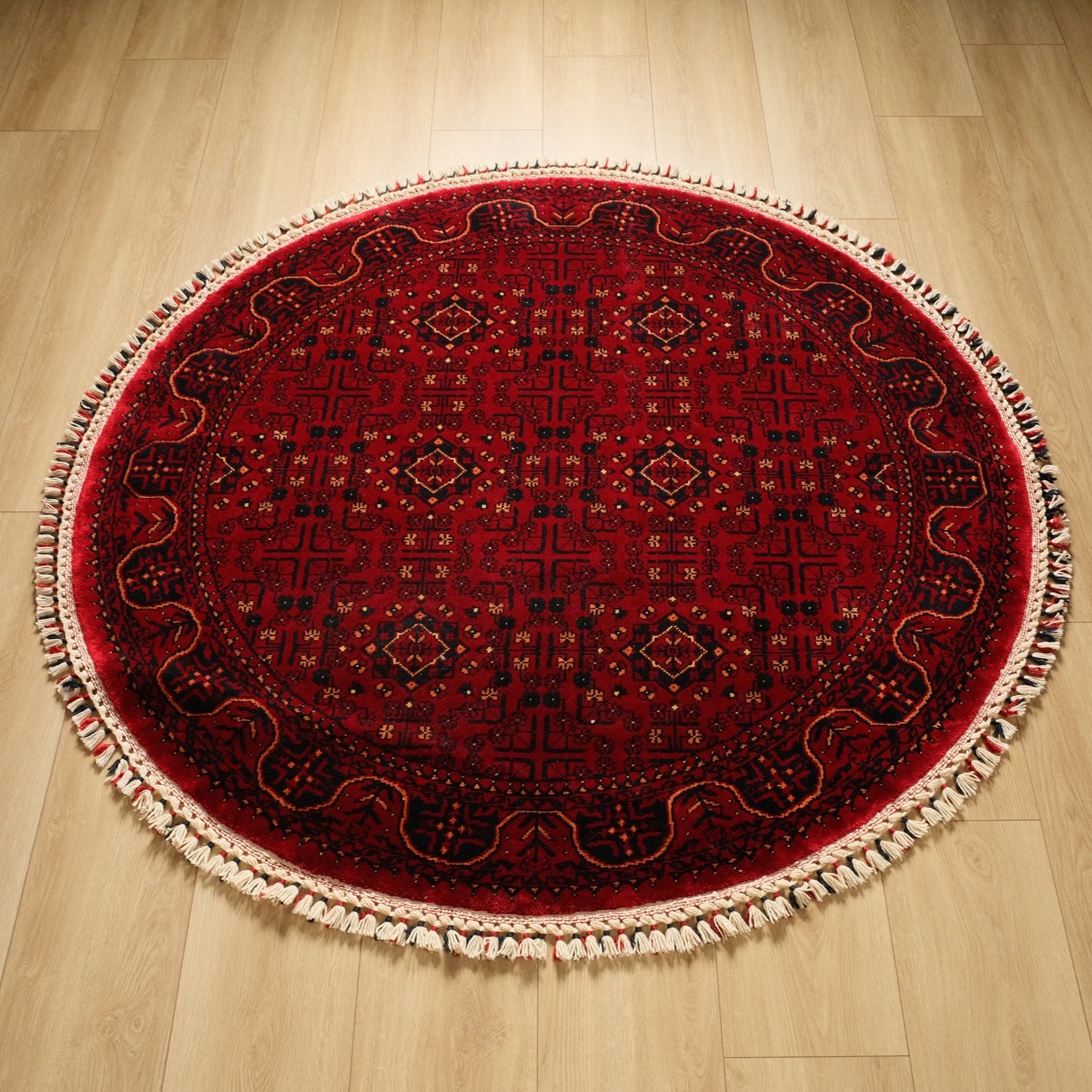 Nostalgia Afghan Design Machine Woven Carpet