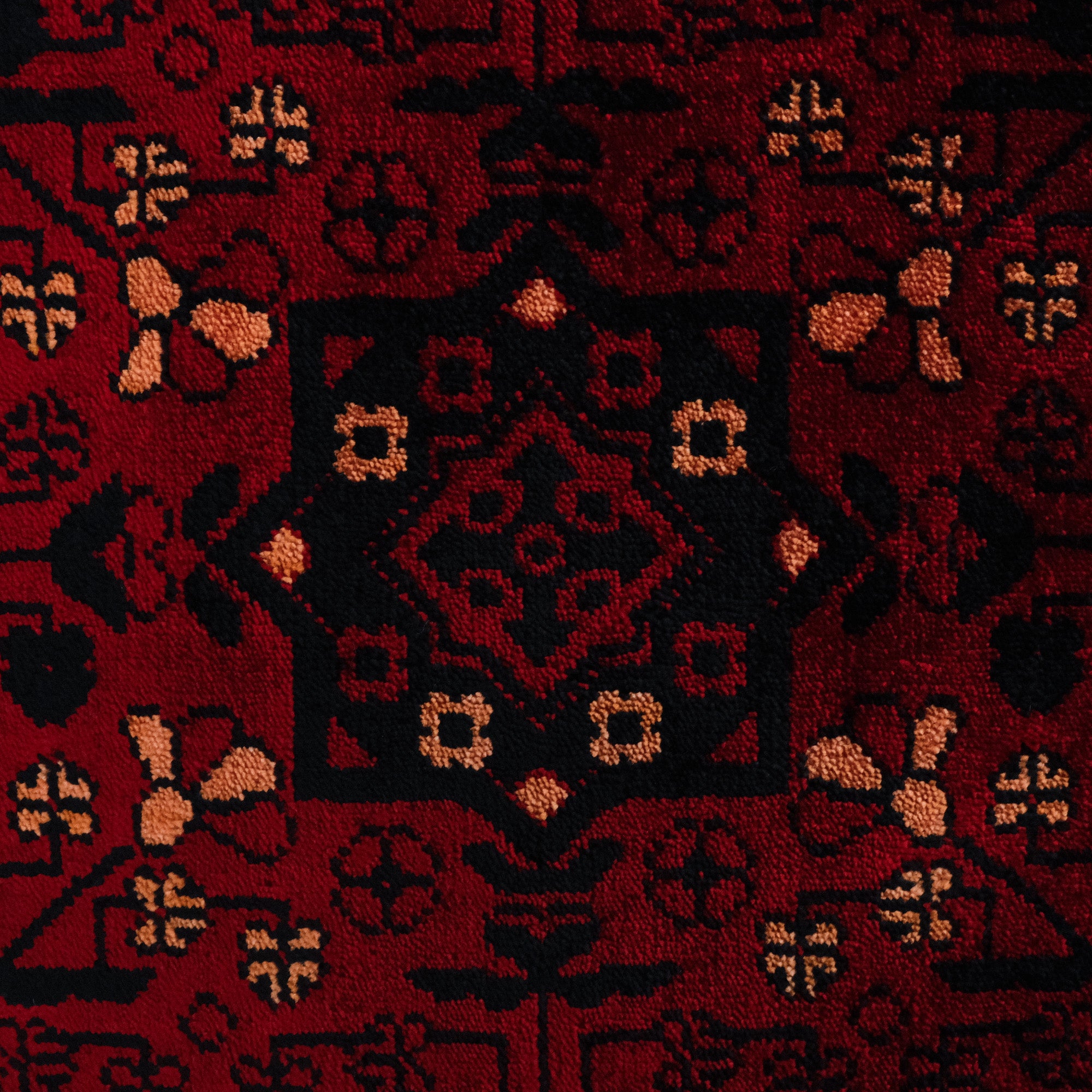 Nostalgia Afghan Design Machine Woven Carpet