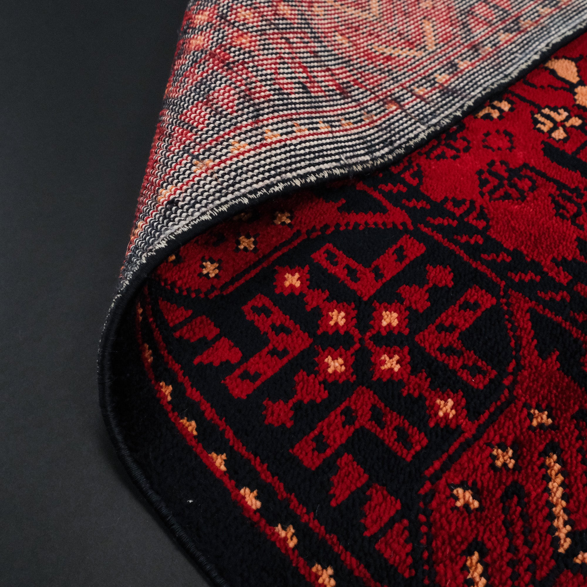 Nostalgia Afghan Design Machine Woven Carpet