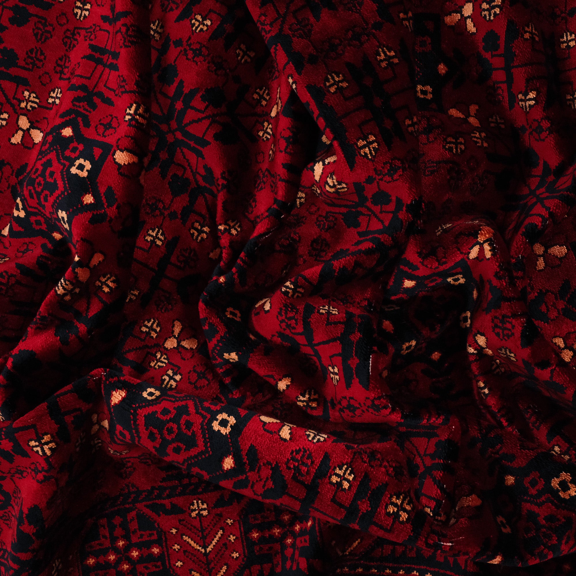 Nostalgia Afghan Design Machine Woven Carpet