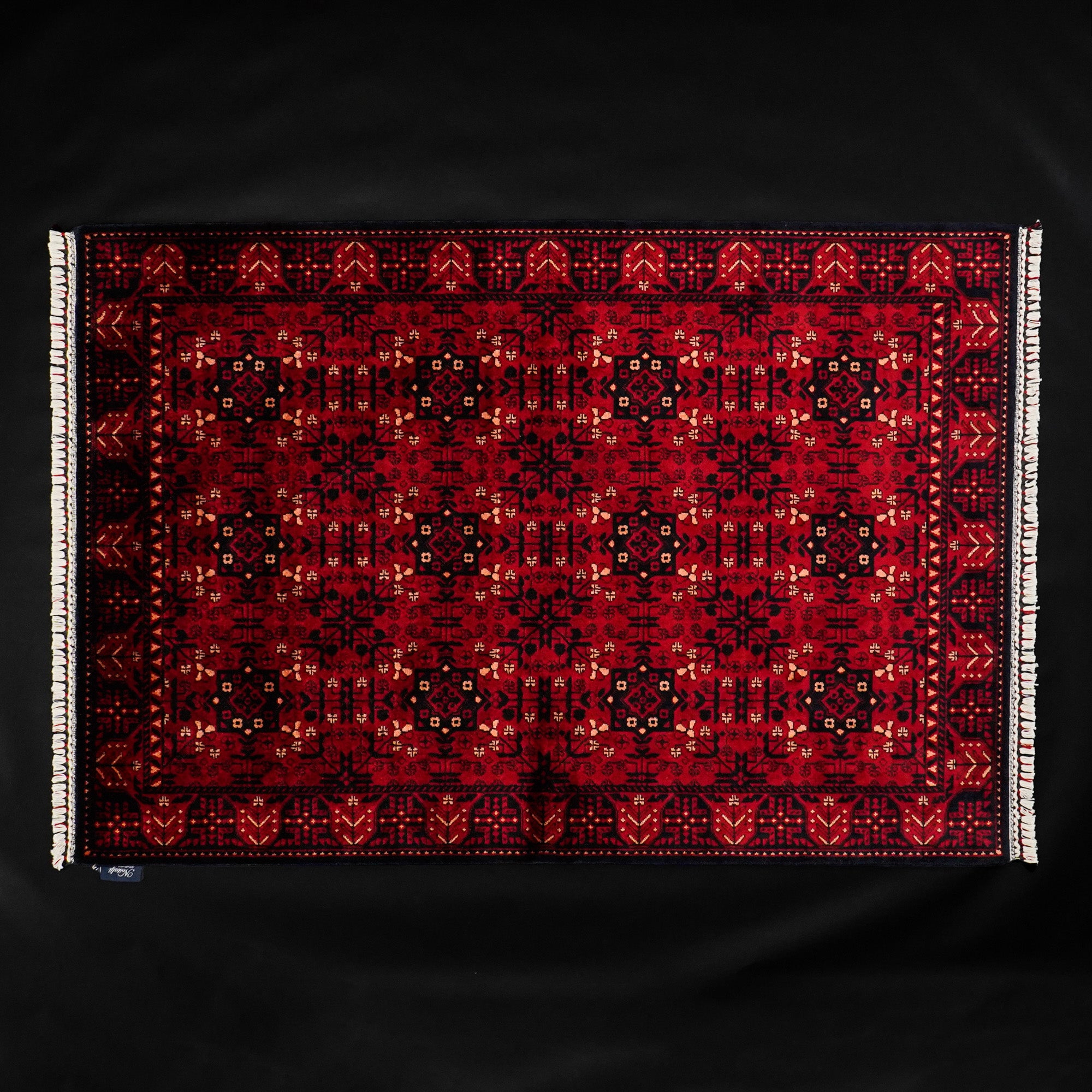 Nostalgia Afghan Design Machine Woven Carpet