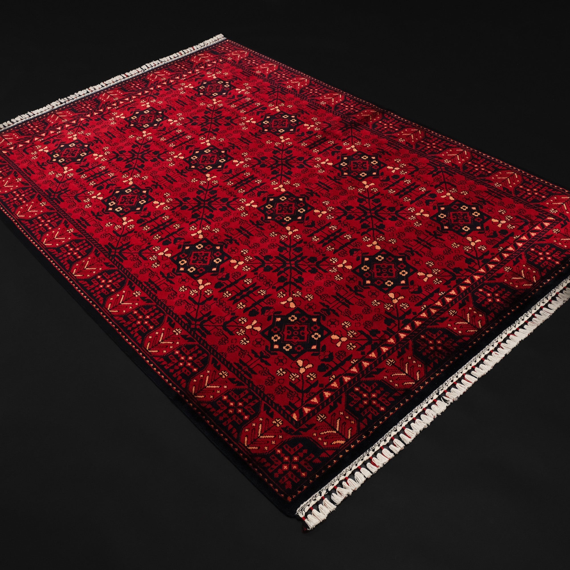 Nostalgia Afghan Design Machine Woven Carpet