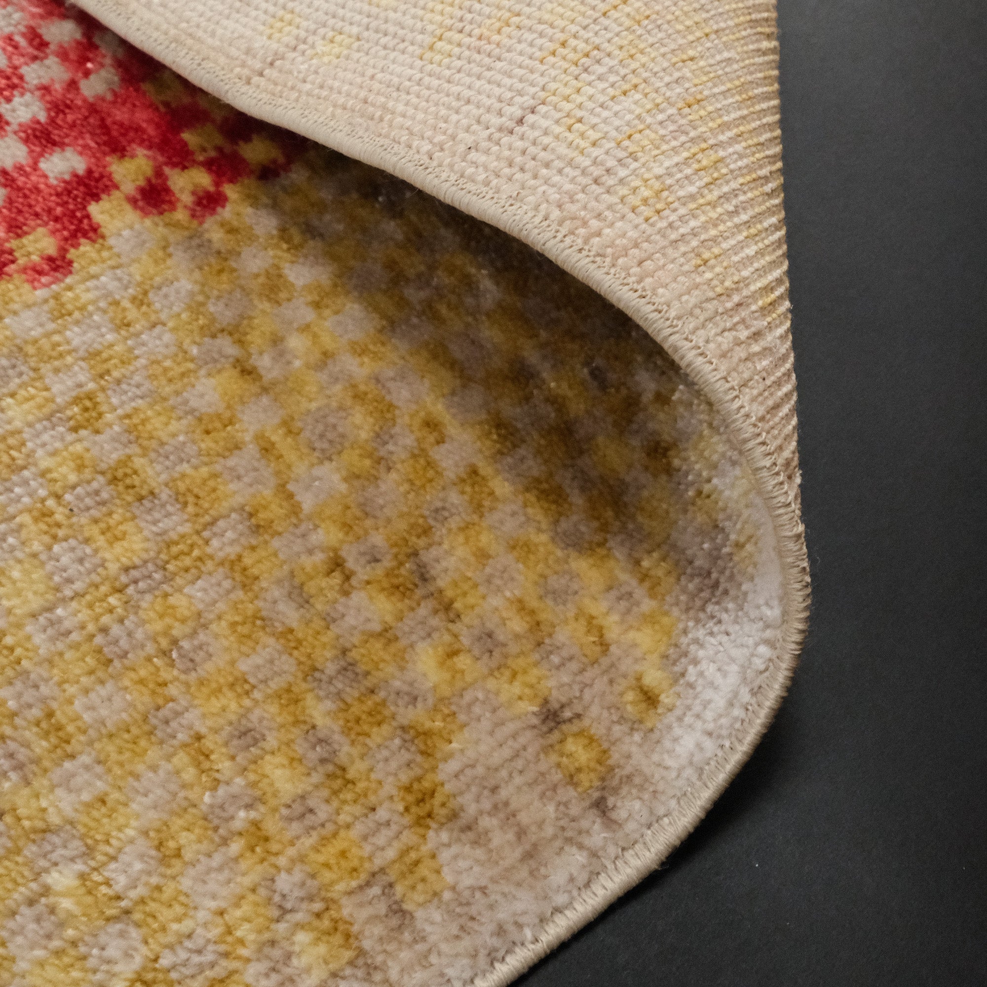 Eco Carpet Zara Machine Woven Bamboo Patchwork Carpet