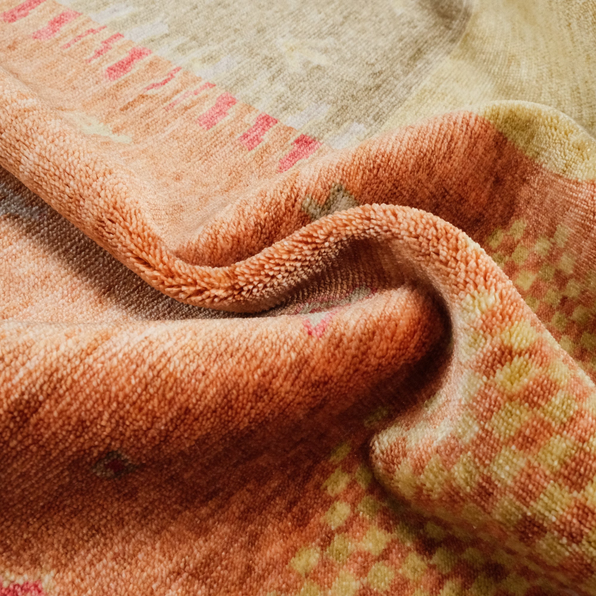 Eco Carpet Zara Machine Woven Bamboo Patchwork Carpet