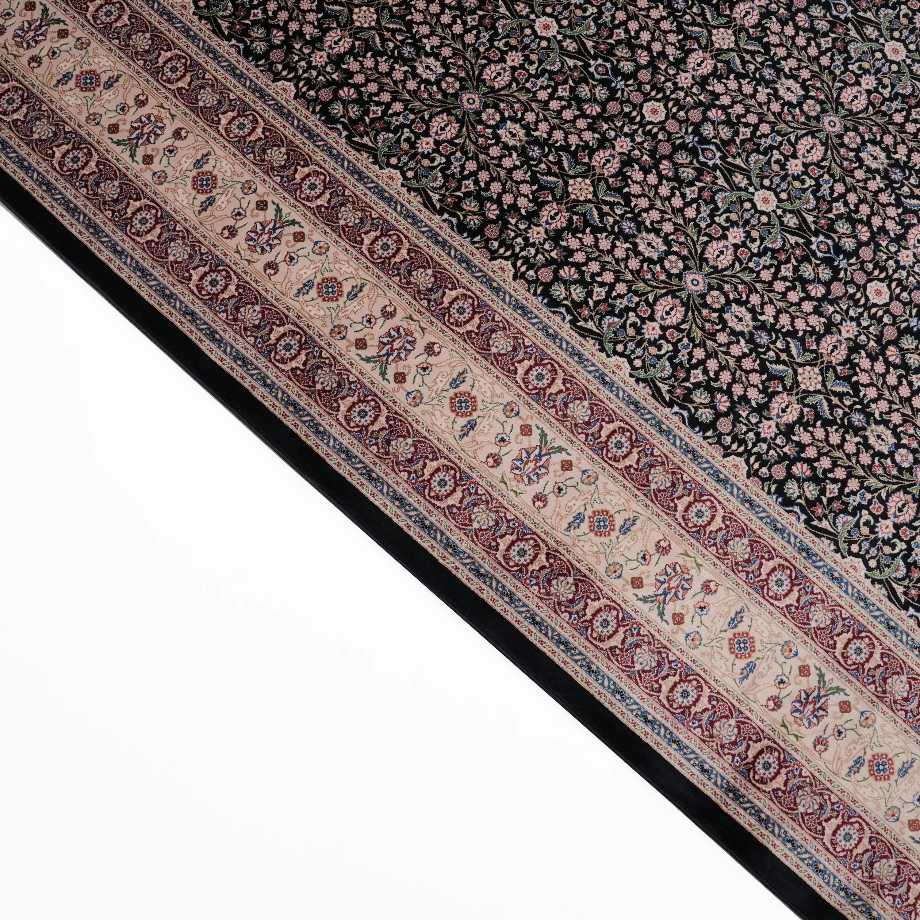 Efsun Serisi Hereke Desenli Lacivert Viskon Halı