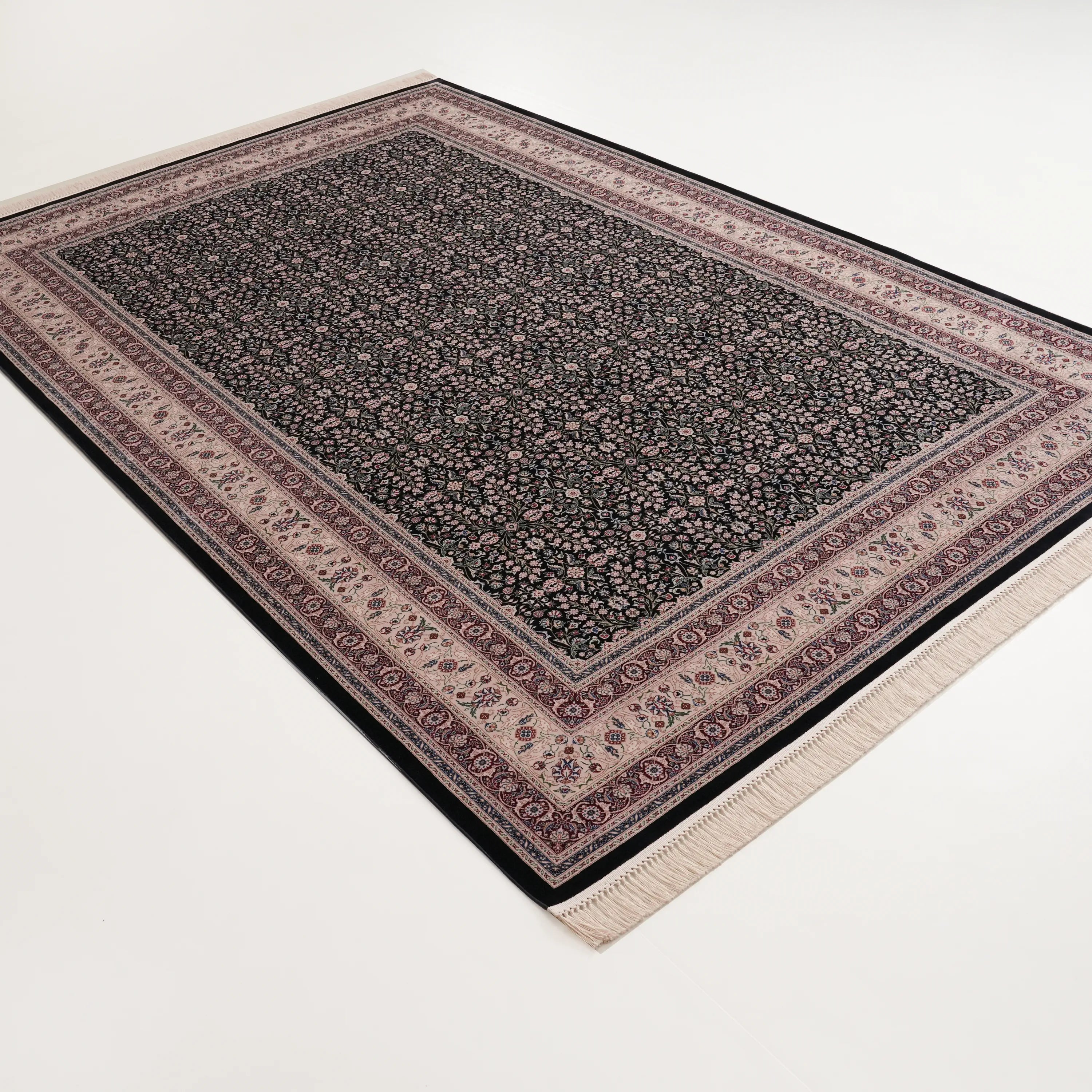 Efsun Serisi Hereke Desenli Lacivert Viskon Halı