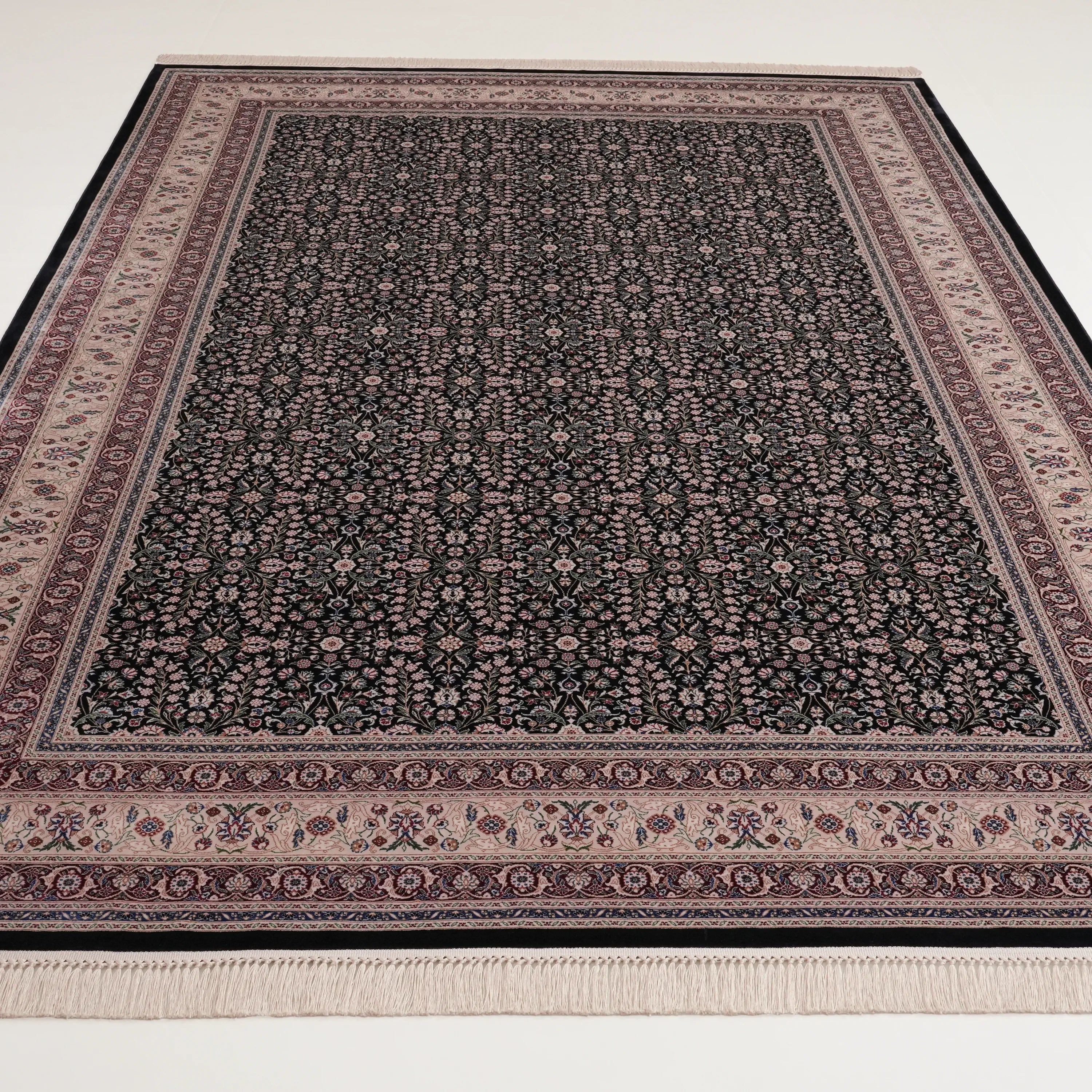 Efsun Serisi Hereke Desenli Lacivert Viskon Halı