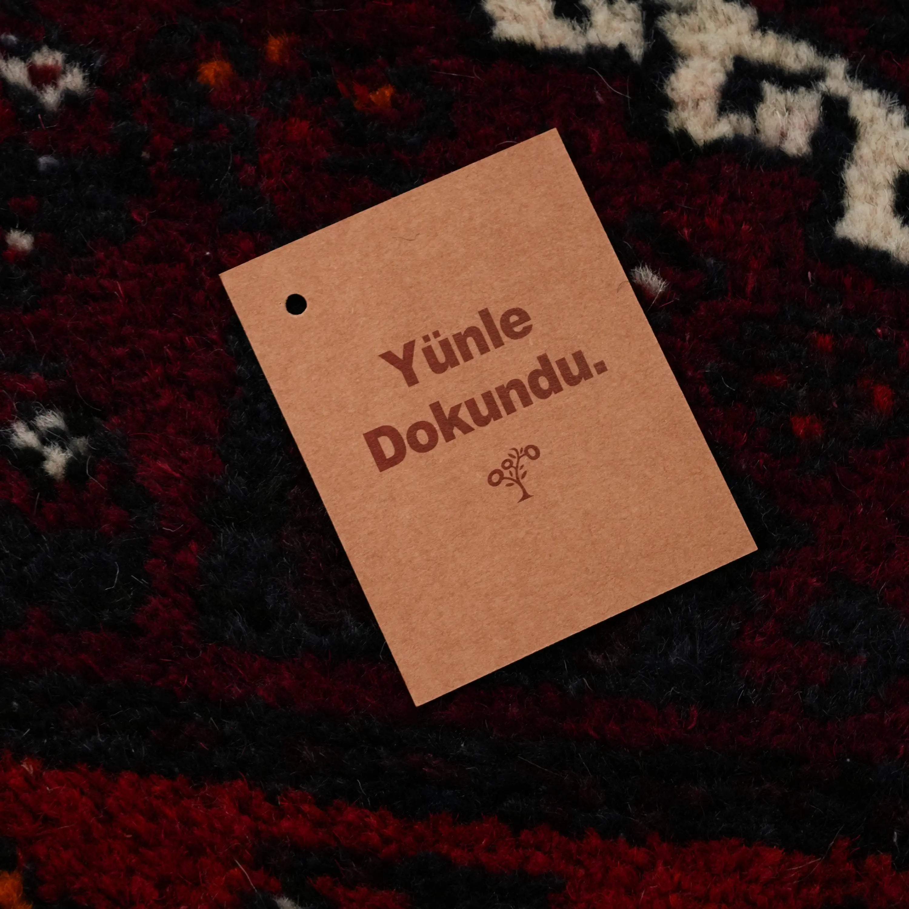 Handwoven Anatolian Patterned Burgundy 80+ Years Root Dye Kirmen Rug