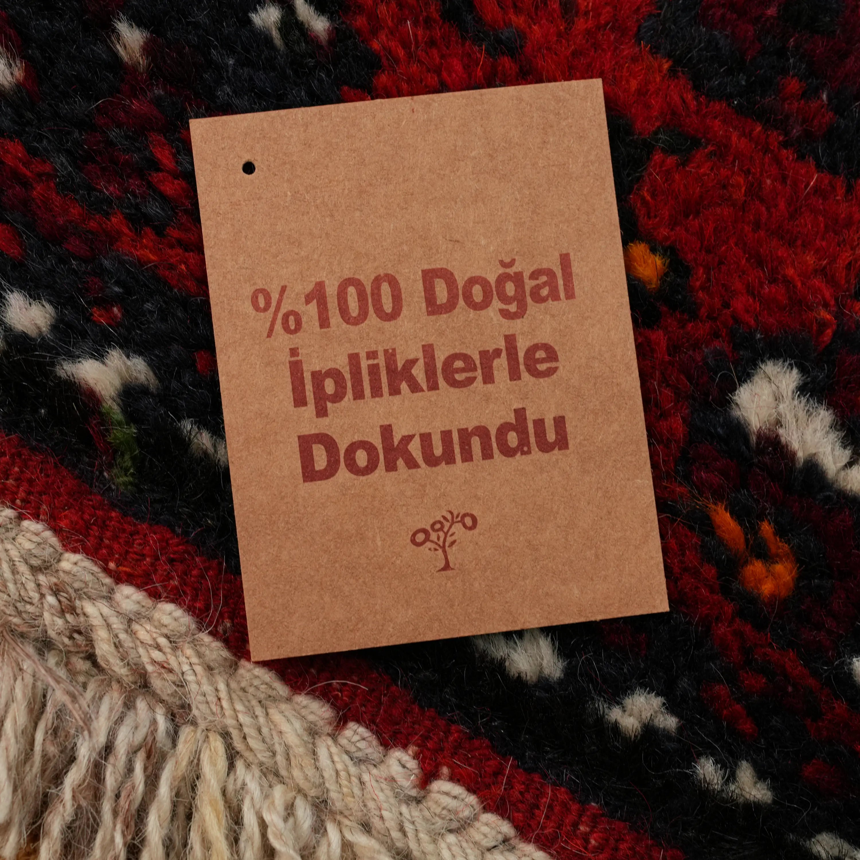 Handwoven Anatolian Patterned Burgundy 80+ Years Root Dye Kirmen Rug