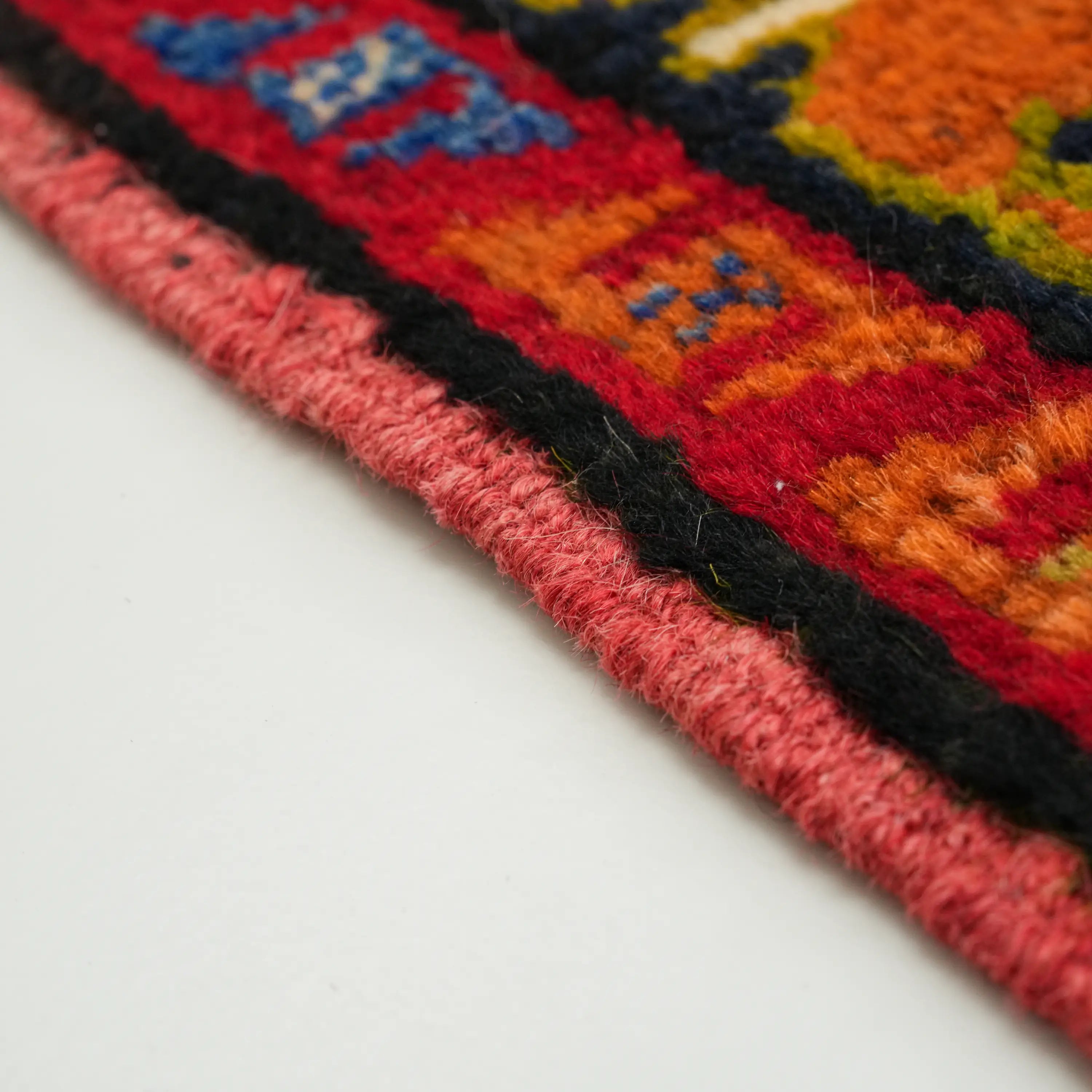 El Dokuma Anadolu Desenli Konya Karapınar Köy Dokuma Sandık Eskisi Yün Halı