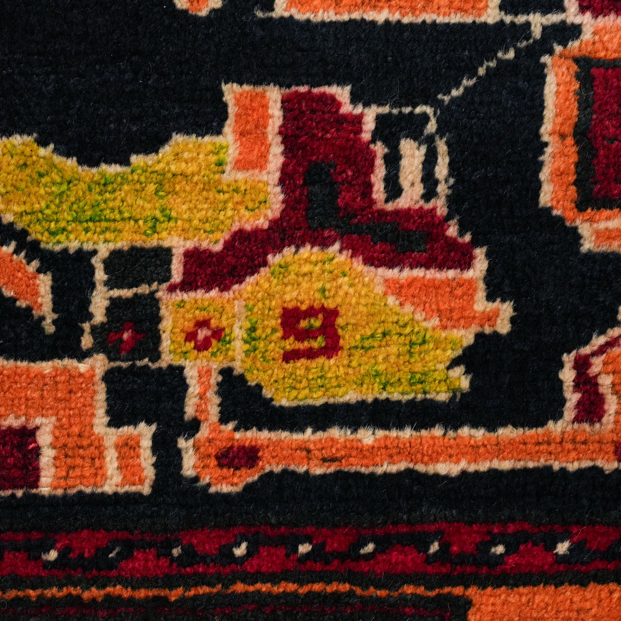 El Dokuma Anadolu Desenli Rengarenk Niğde Halısı