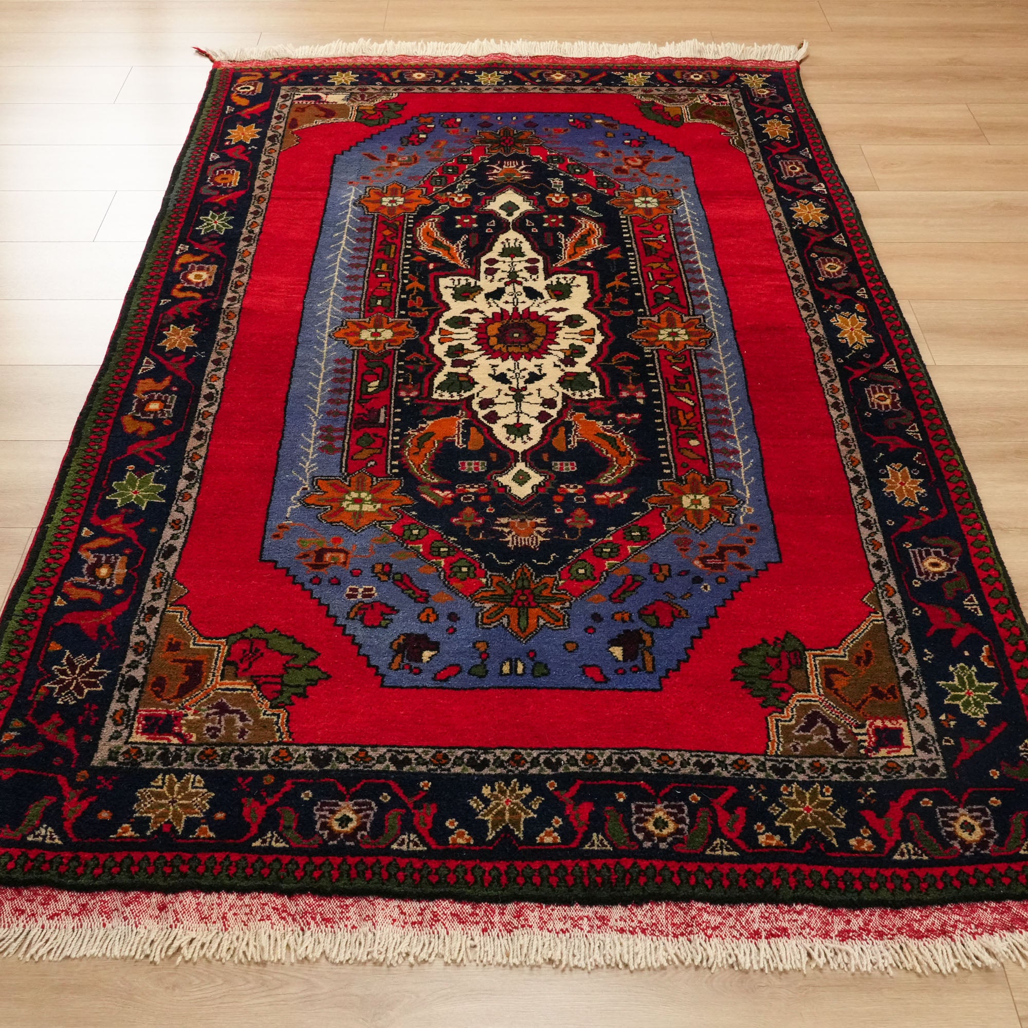 Konya Işıklar Sandık Yenisi 50 Yaş El Dokuma Yün Halı