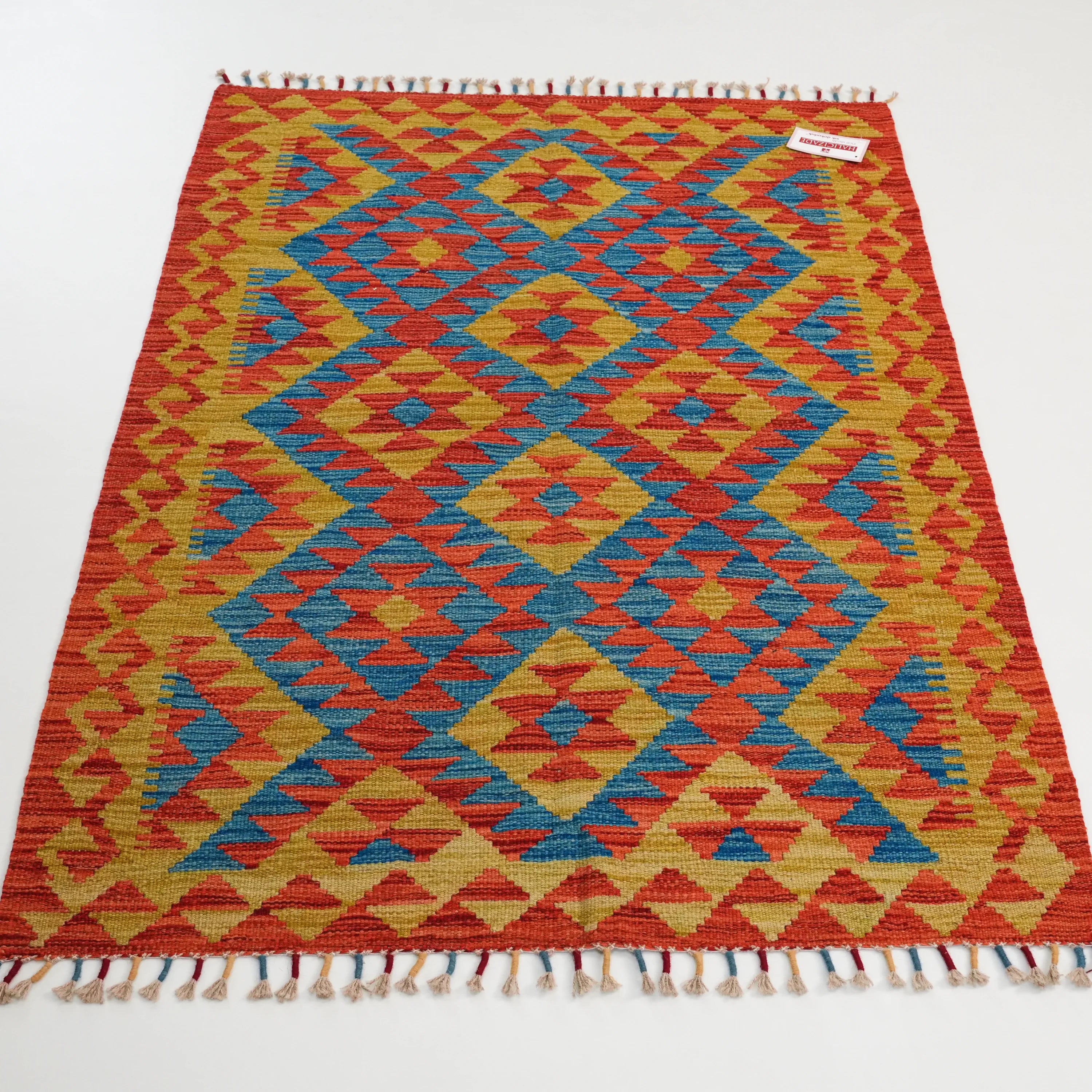 The Handwoven Anatolian Patterned Colored Wool Kilim
