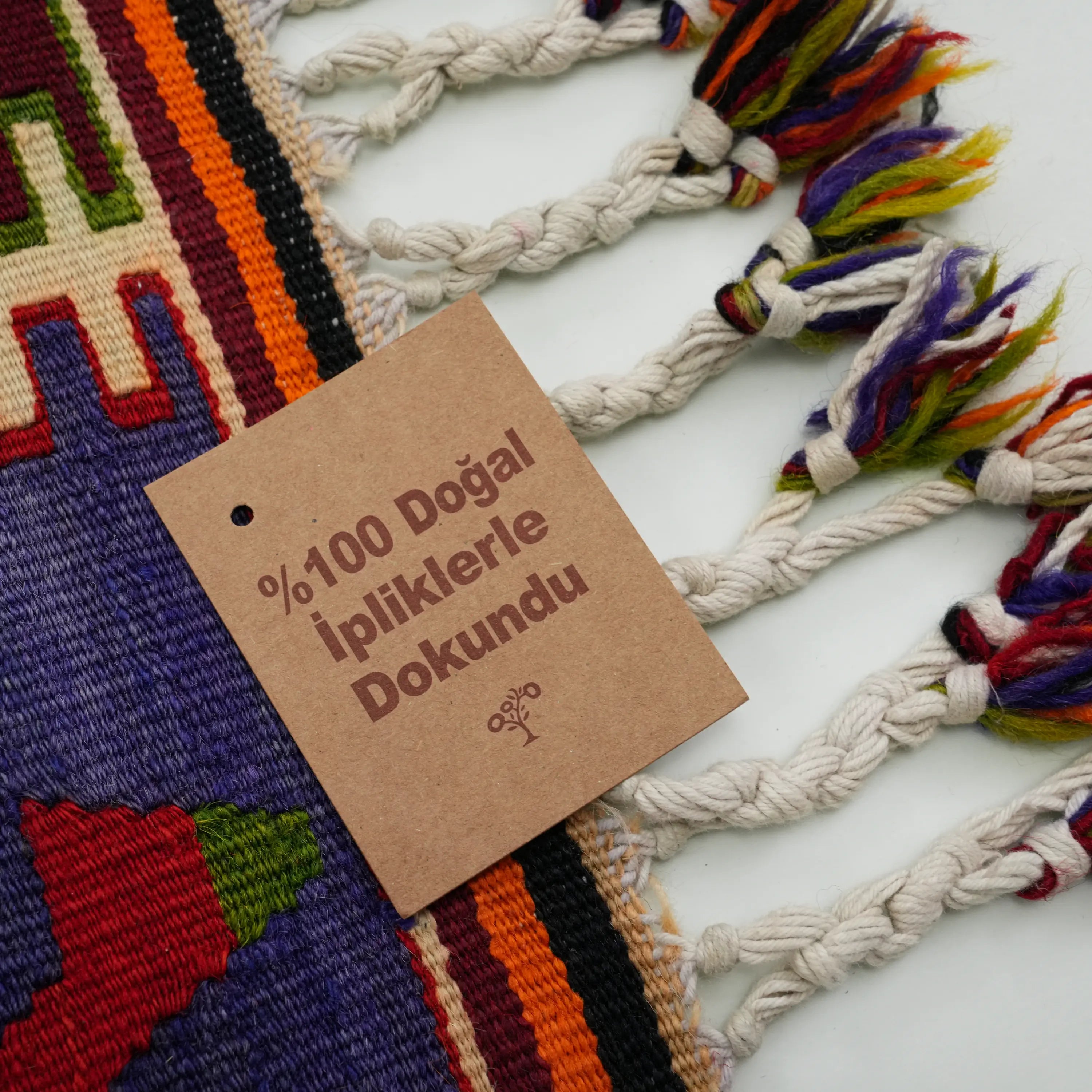 Handwoven Anatolian Patterned Chest Antique Denizli Çalçırpı Kilim