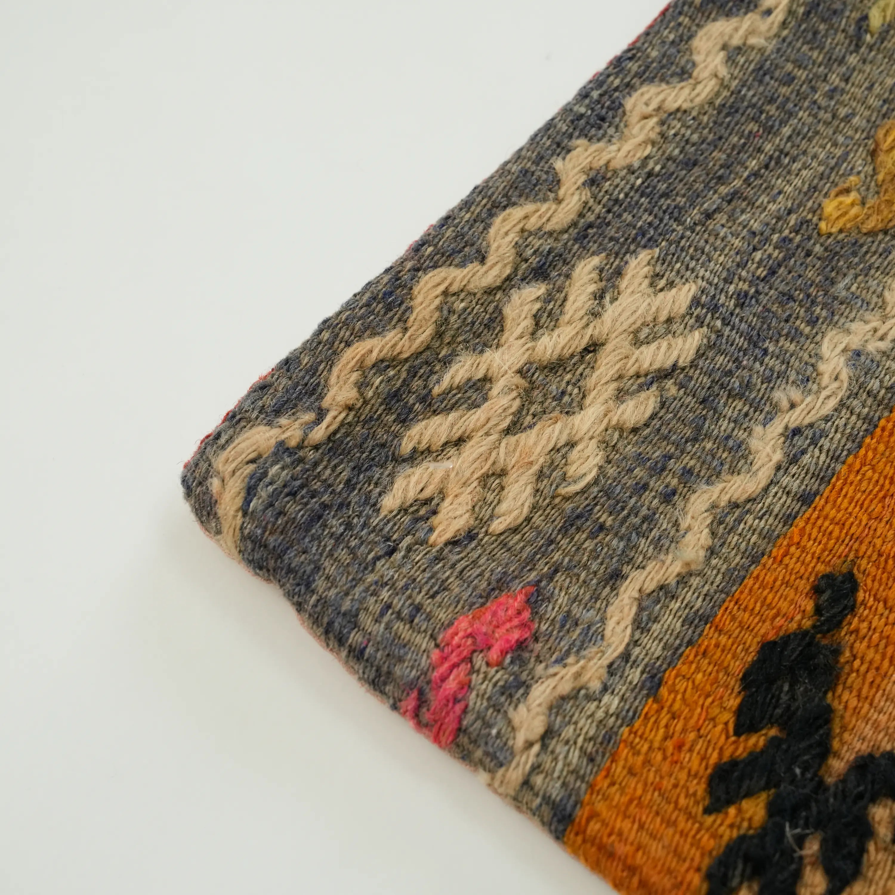 Handwoven Anatolian Pattern Wool Colorful Cushion Cover