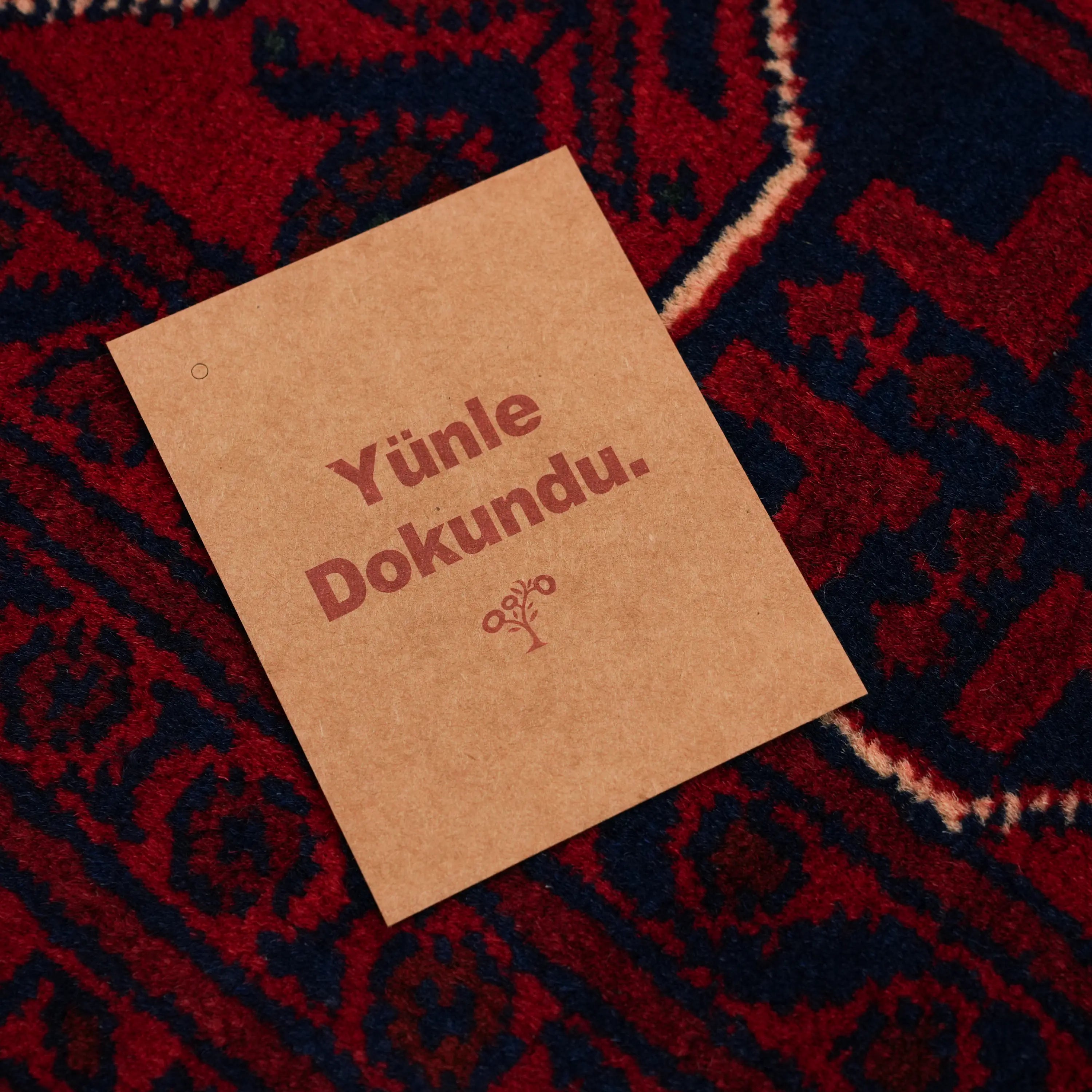 Handwoven Burgundy Afghan Pattern Wool Burgundy Khamyap Rug