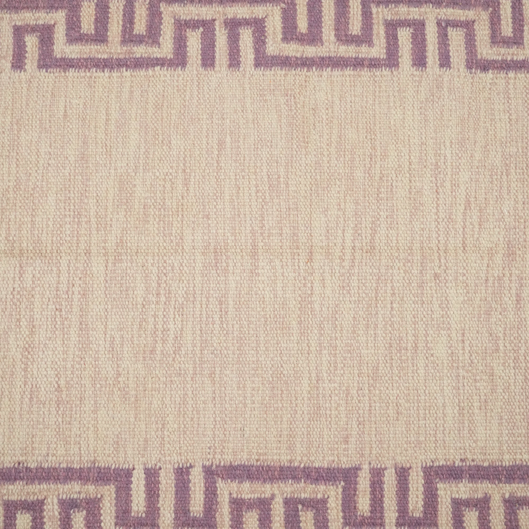 El Dokuma Çerçeve Desenli Pembe Kilim