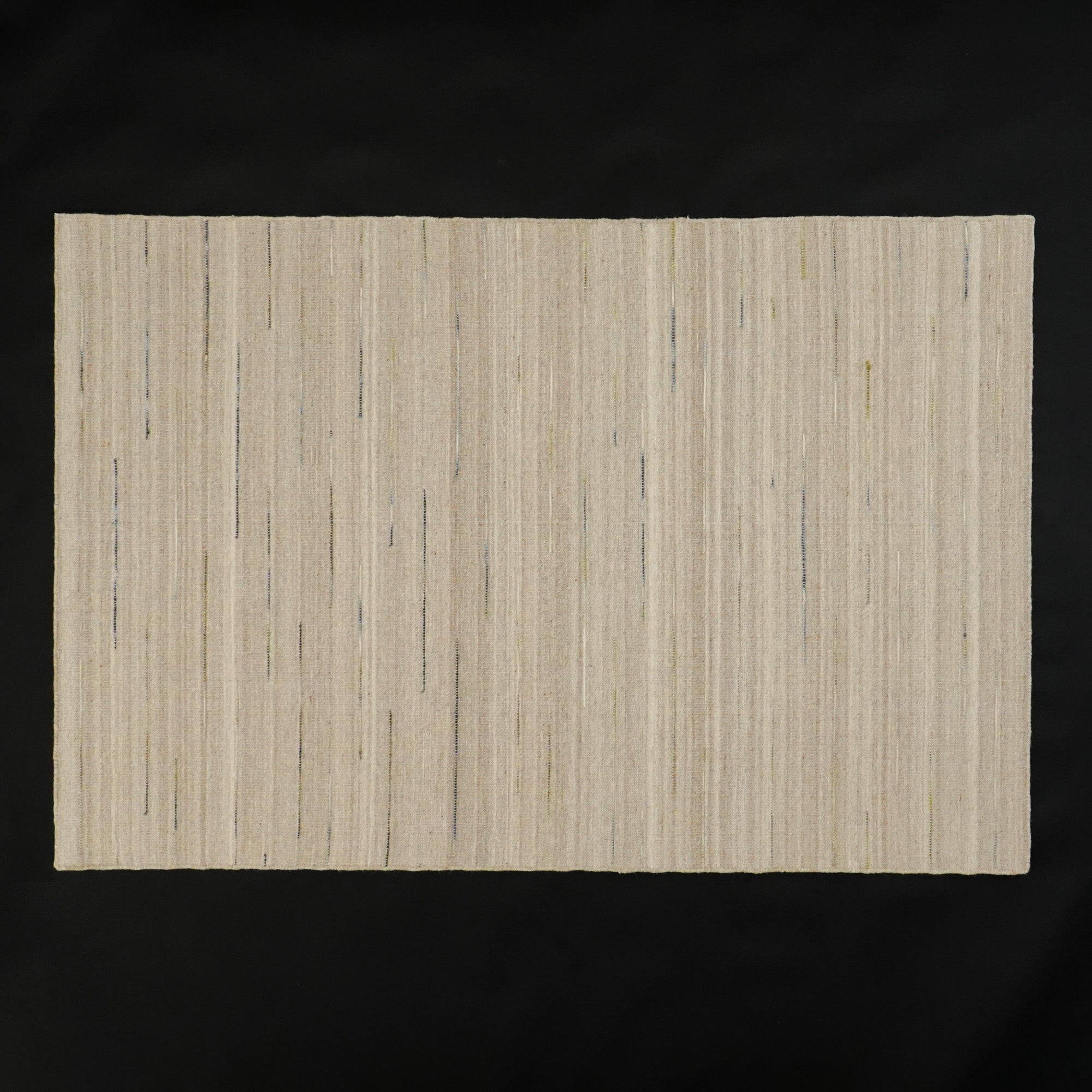 Hand-Woven Striped Patterned Mink Rug