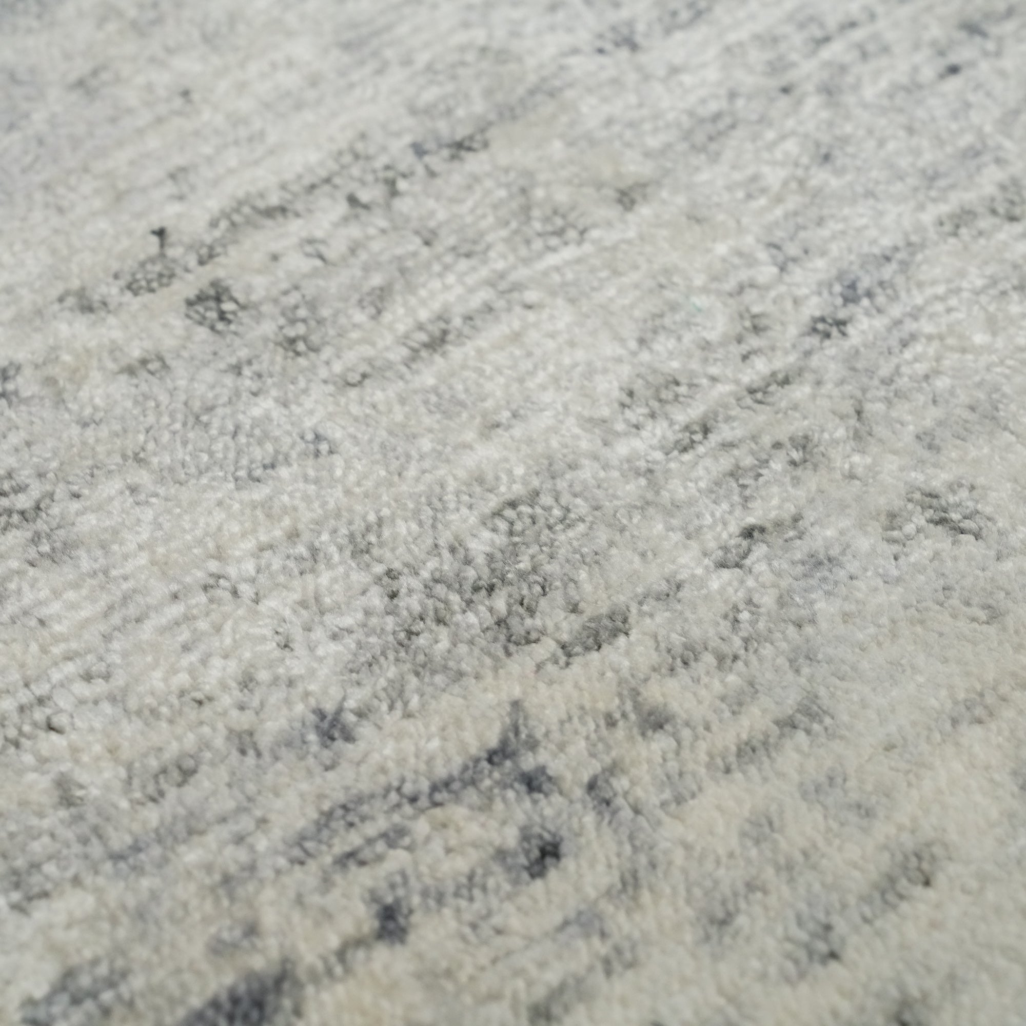 Hand Woven Gray Bamboo Abstract Patterned Carpet