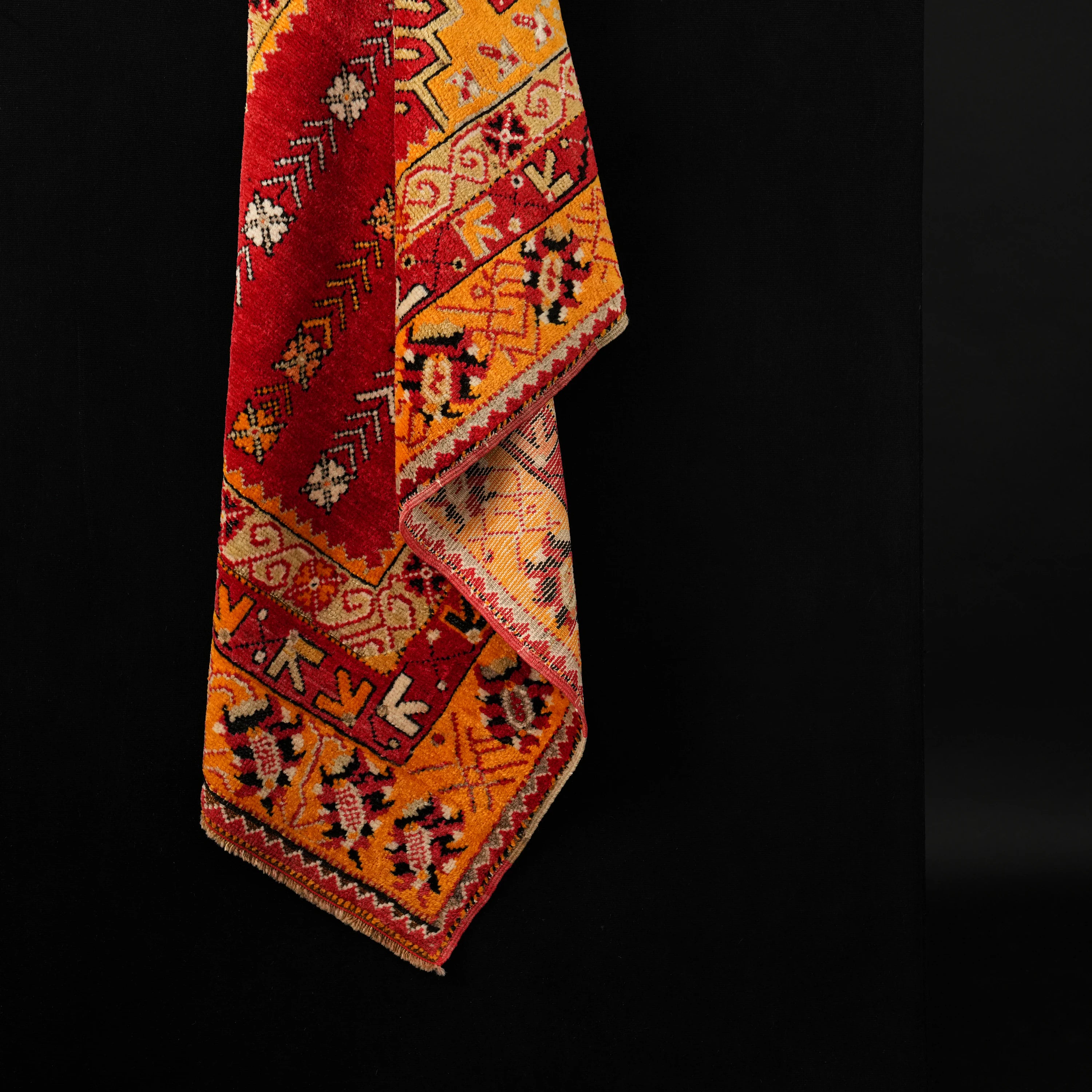 El Dokuma Kök Boyalı Antika 100+ Yaş Denizli Çal Seccade Halı