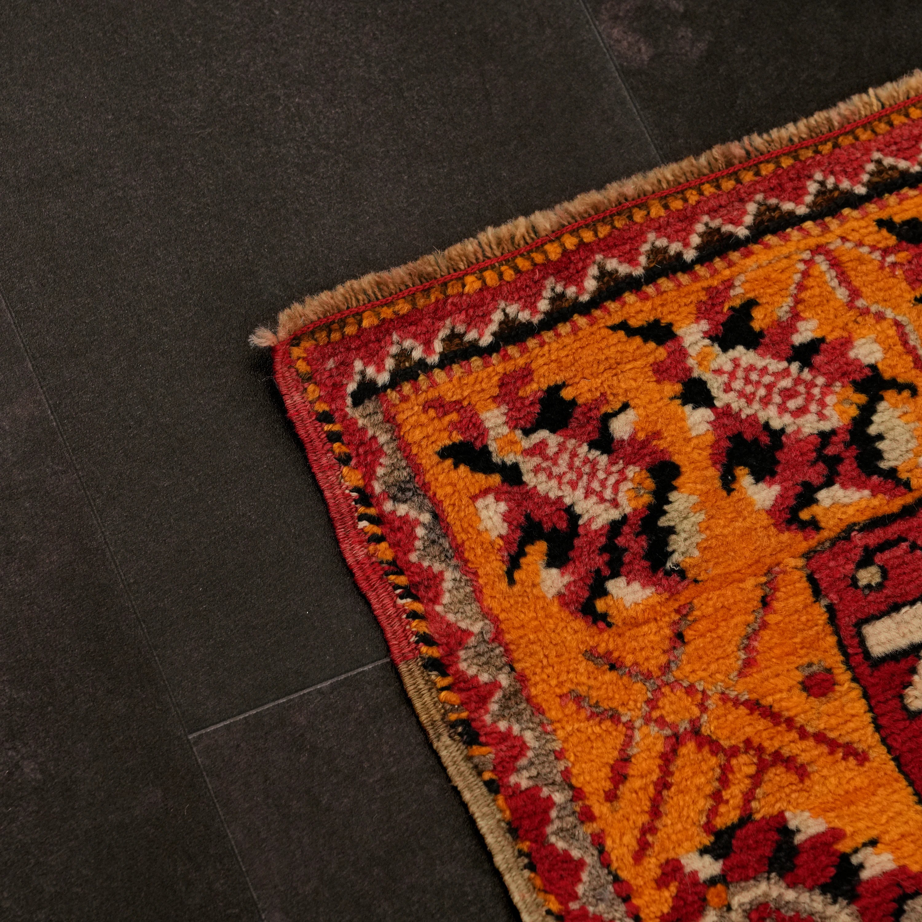 El Dokuma Kök Boyalı Antika 100+ Yaş Denizli Çal Seccade Halı