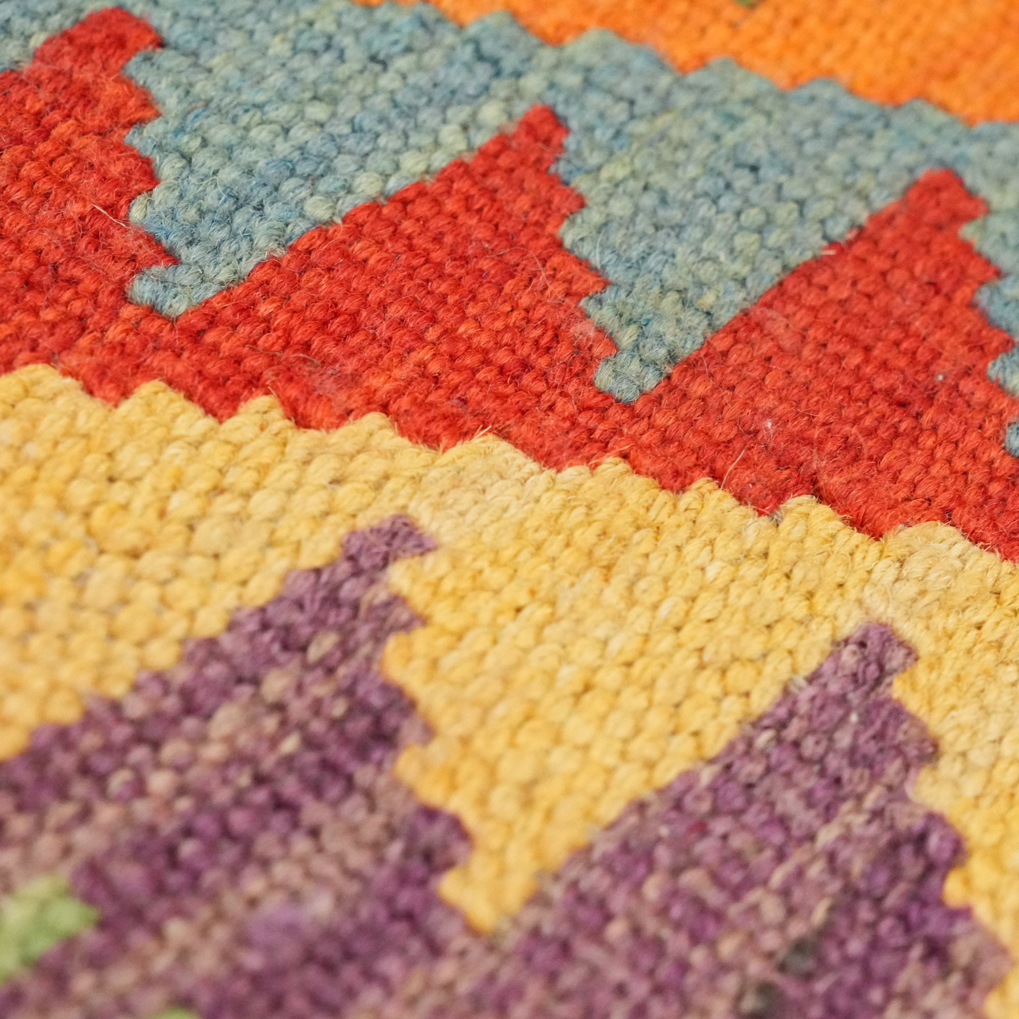 Hand Woven Authentic Patterned Wool Colorful Ethnic Cushion