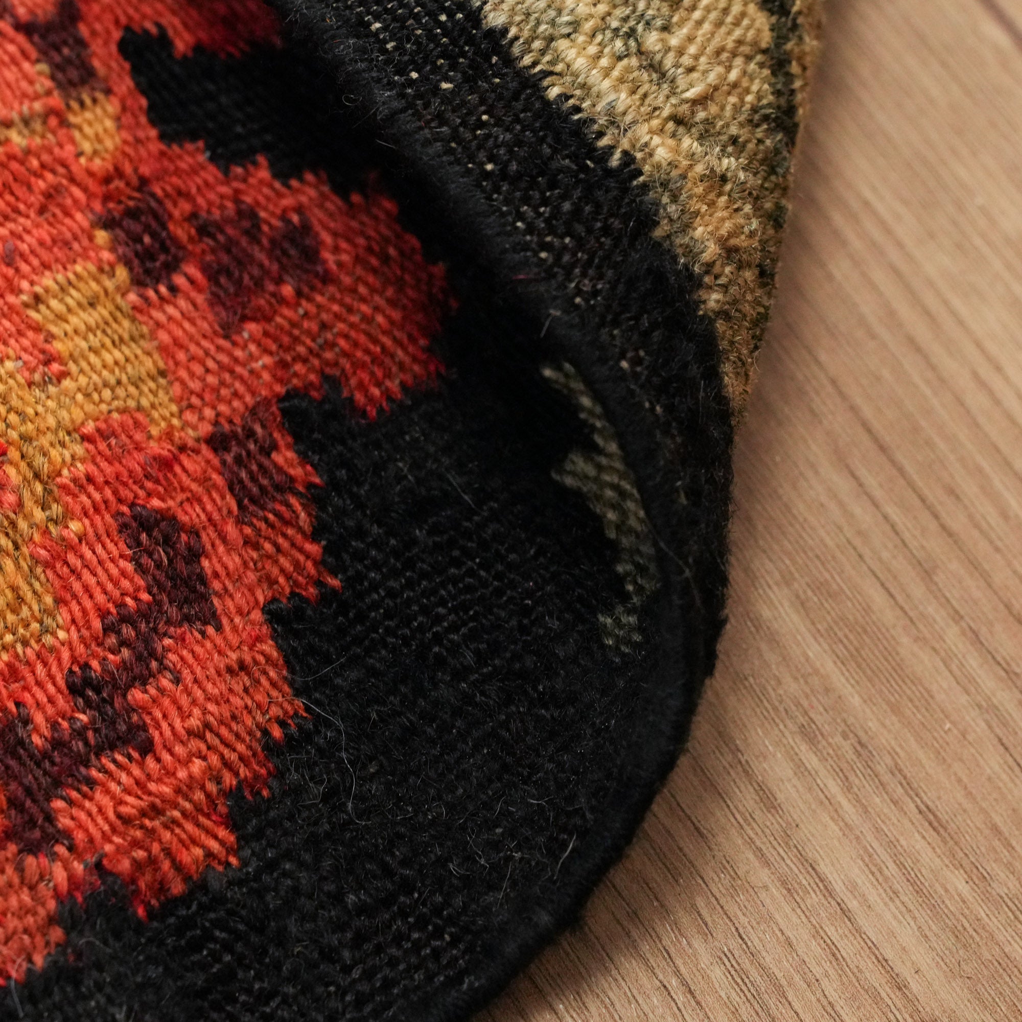 Hand Woven Colorful Karabakh Patterned Wool Rug