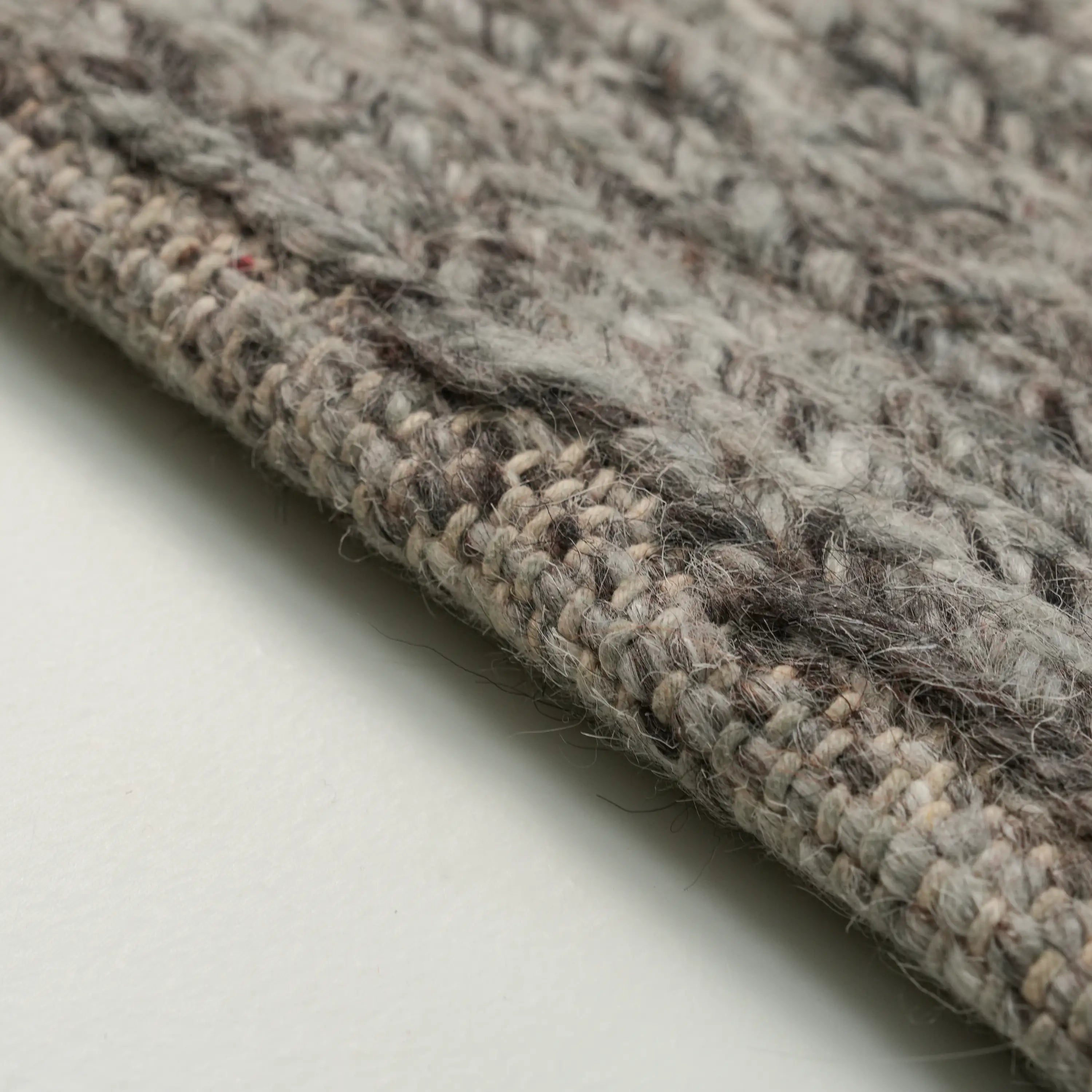 Handwoven Plain Pattern Anthracite Wool Rug