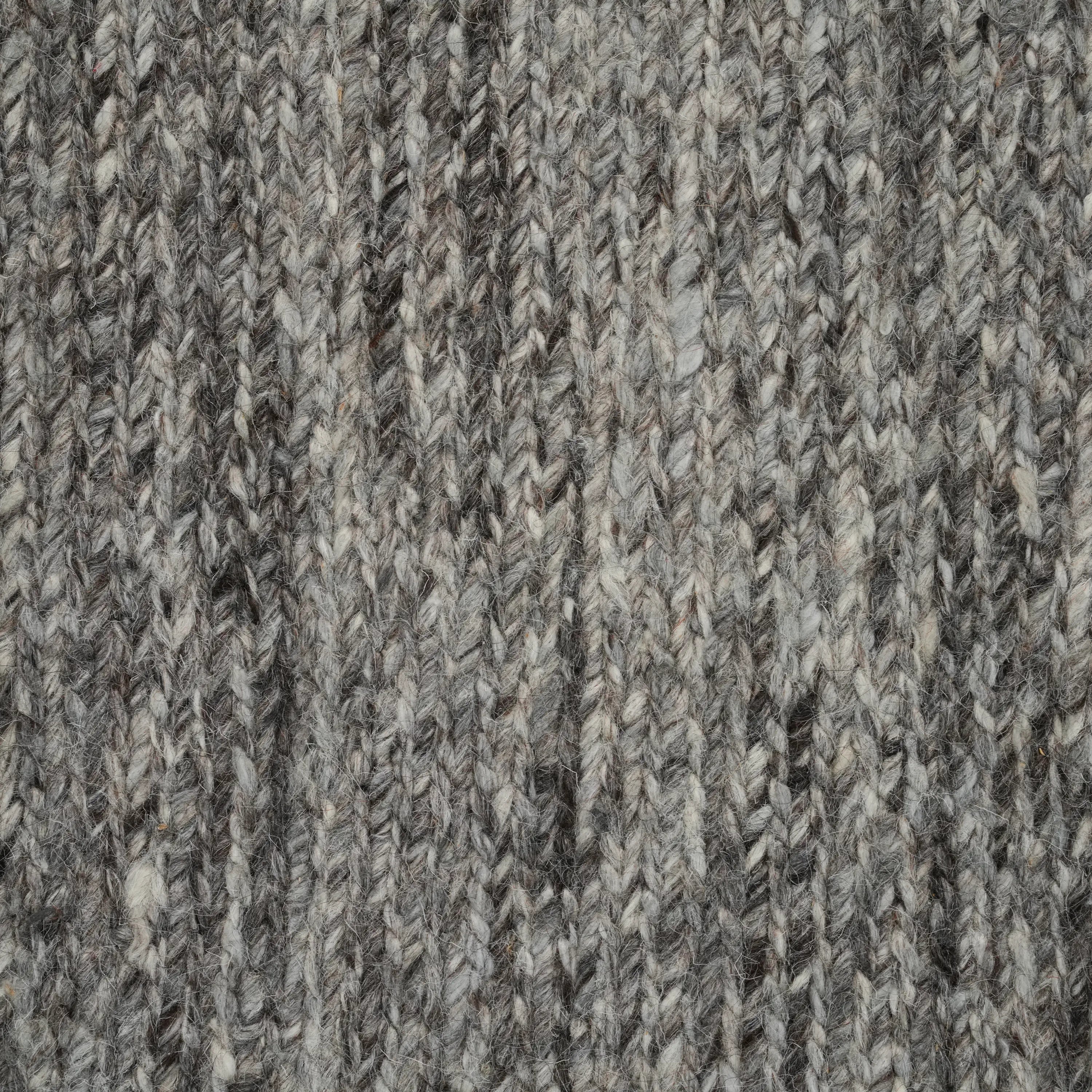 Handwoven Plain Pattern Anthracite Wool Rug