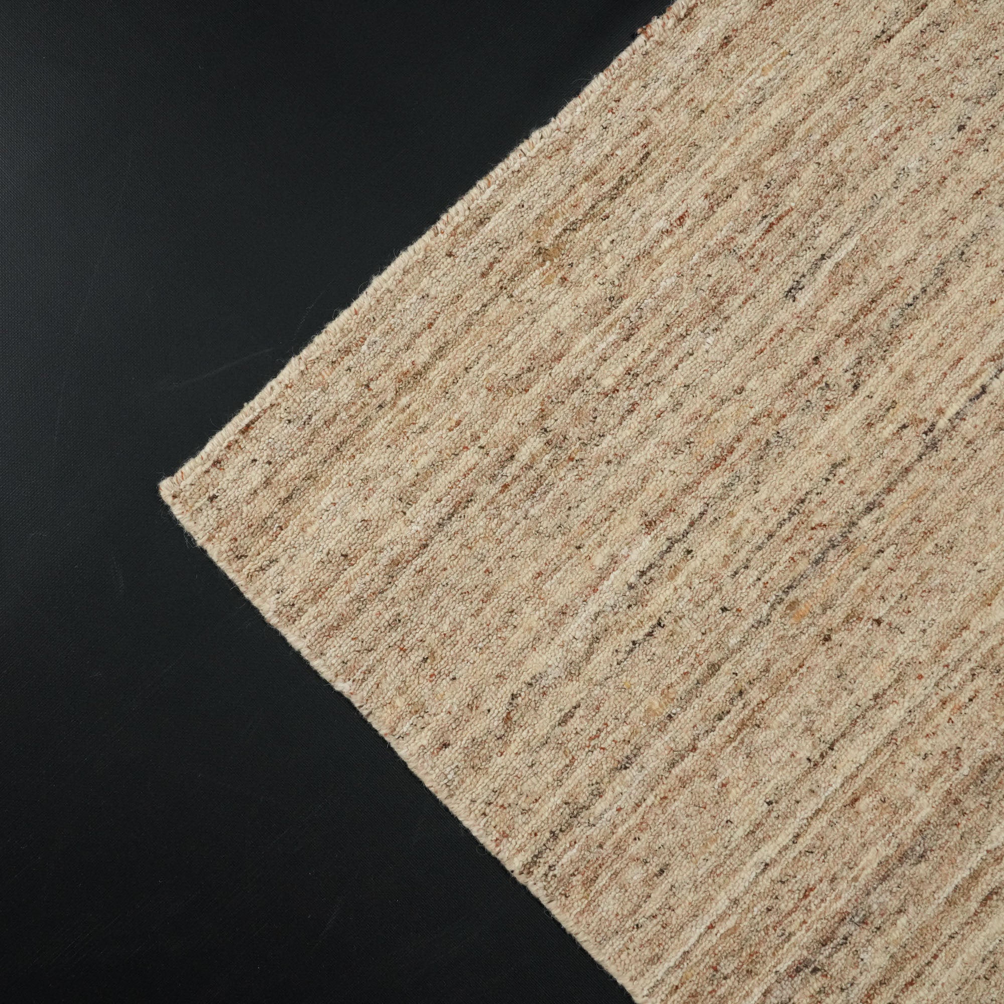 Hand Woven Plain Patterned Beige Carpet