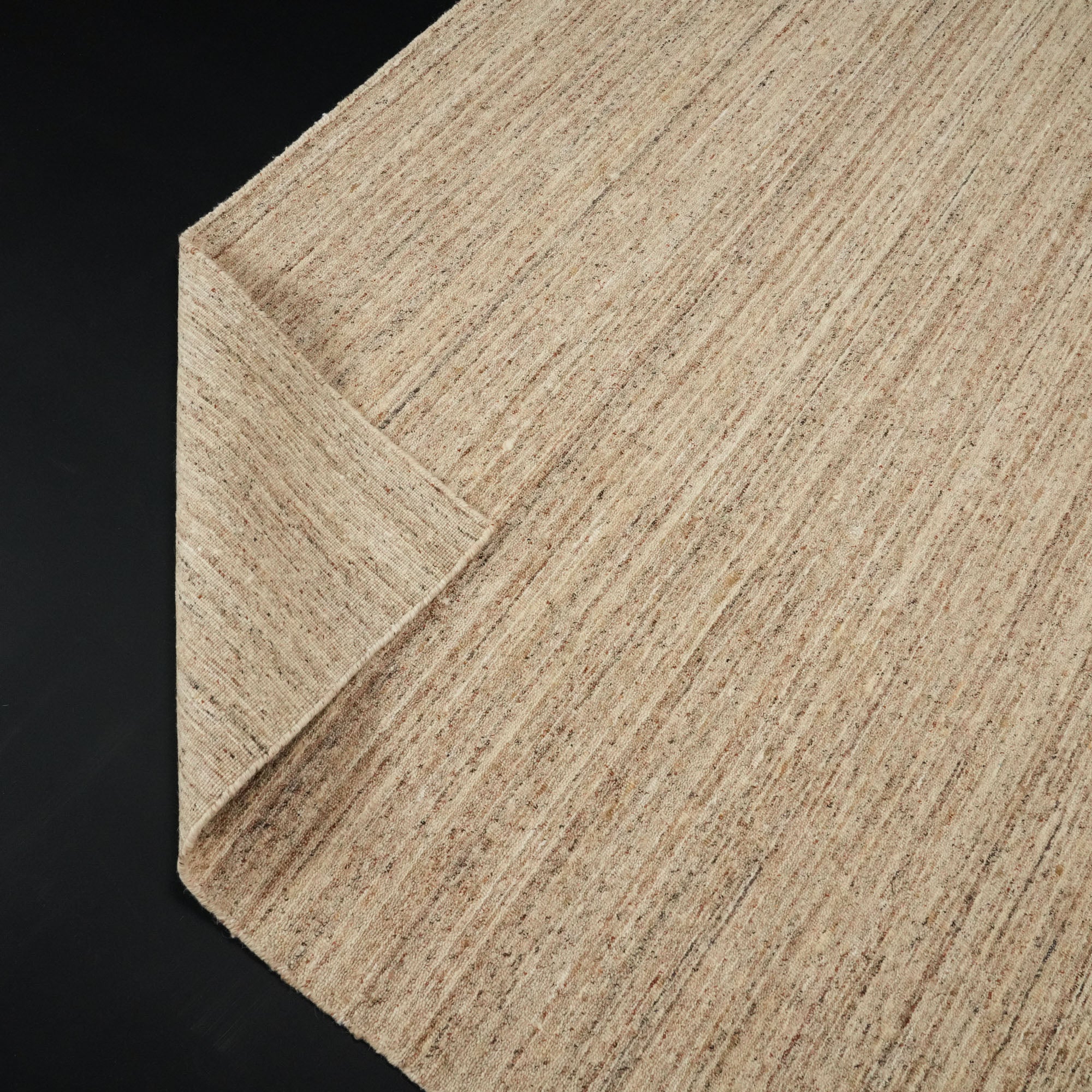 Hand Woven Plain Patterned Beige Carpet