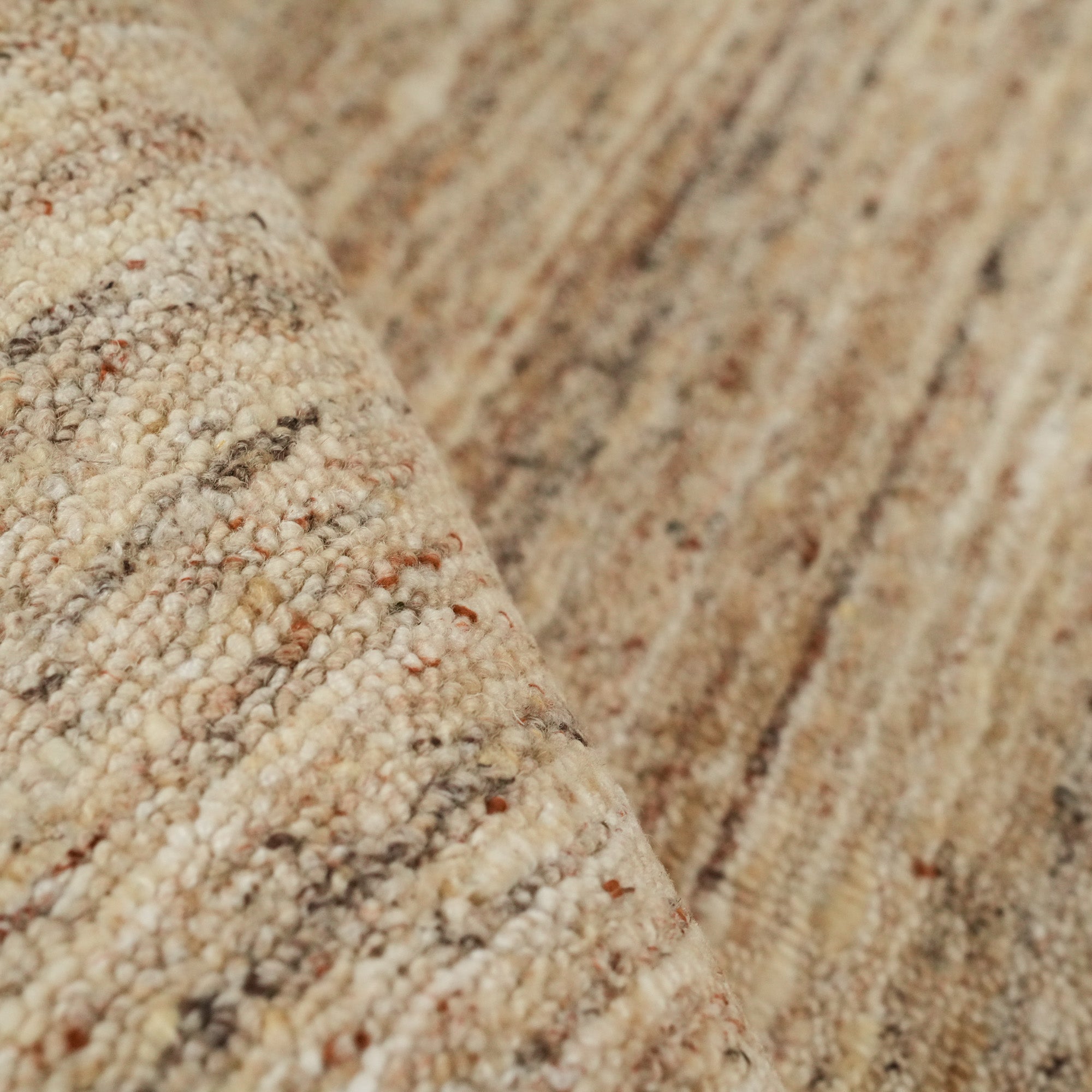 Hand Woven Plain Patterned Beige Carpet