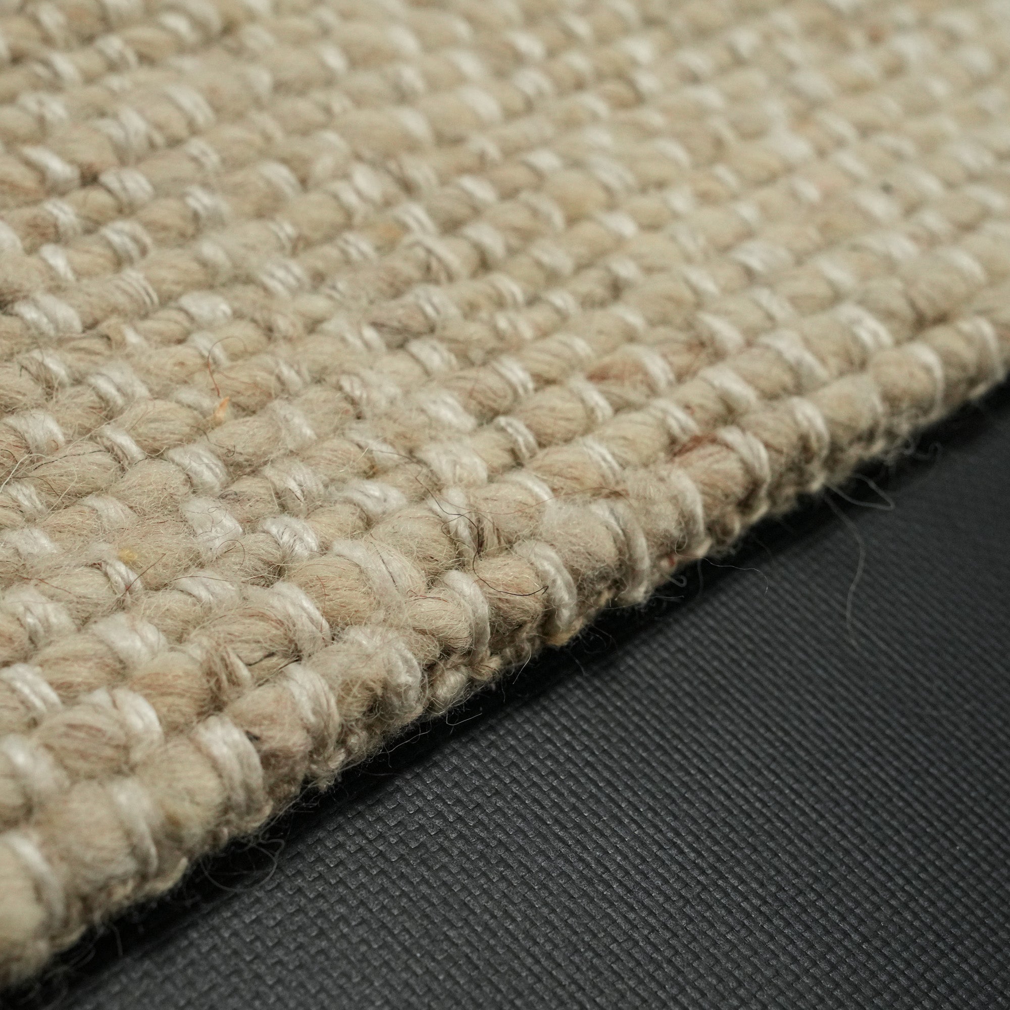 Hand Woven Plain Patterned Beige Carpet