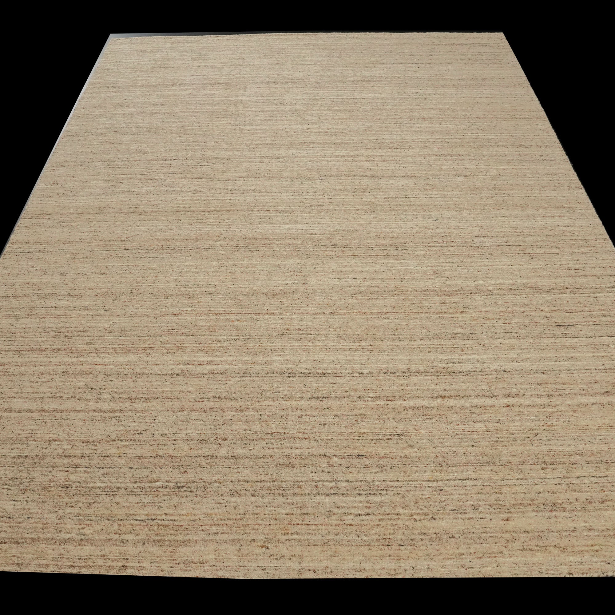 Hand Woven Plain Patterned Beige Carpet