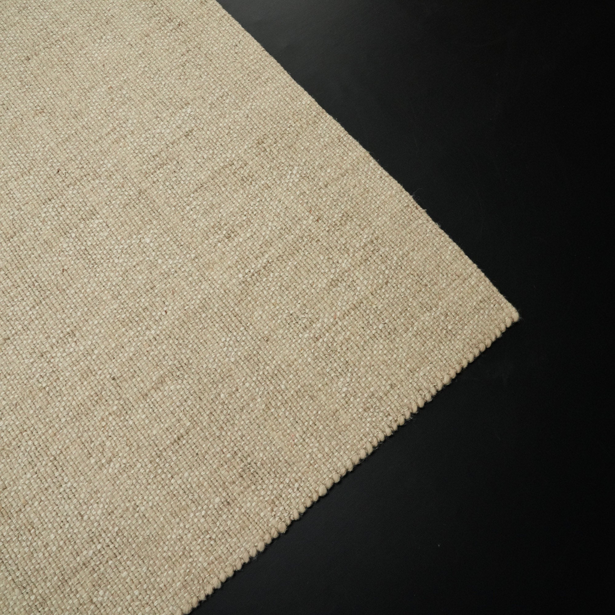 Hand Woven Plain Patterned Beige Carpet