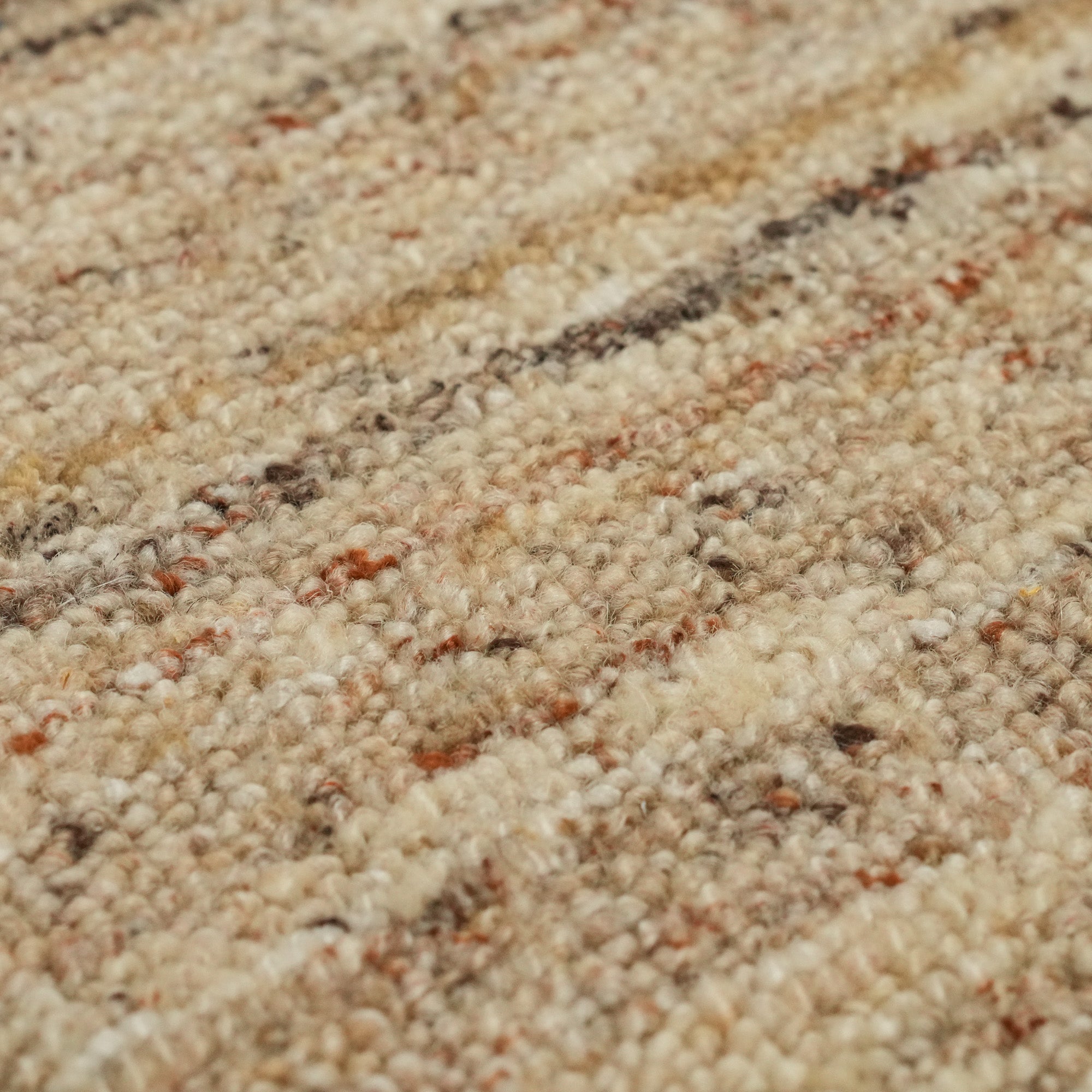 Hand Woven Plain Patterned Beige Carpet