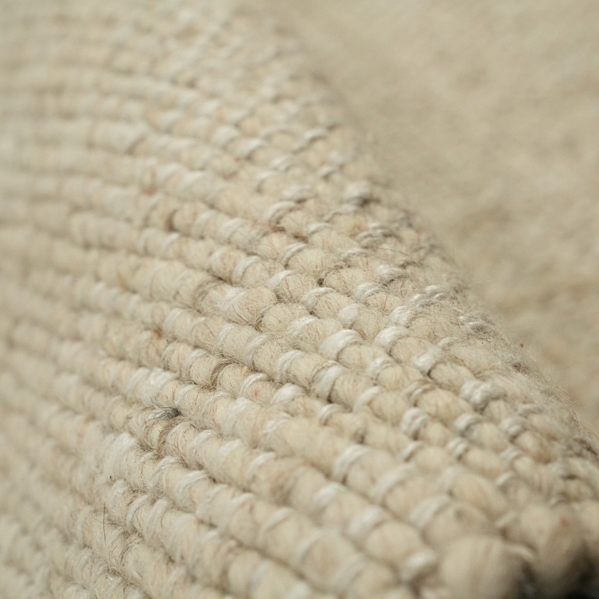 Hand Woven Plain Patterned Beige Carpet