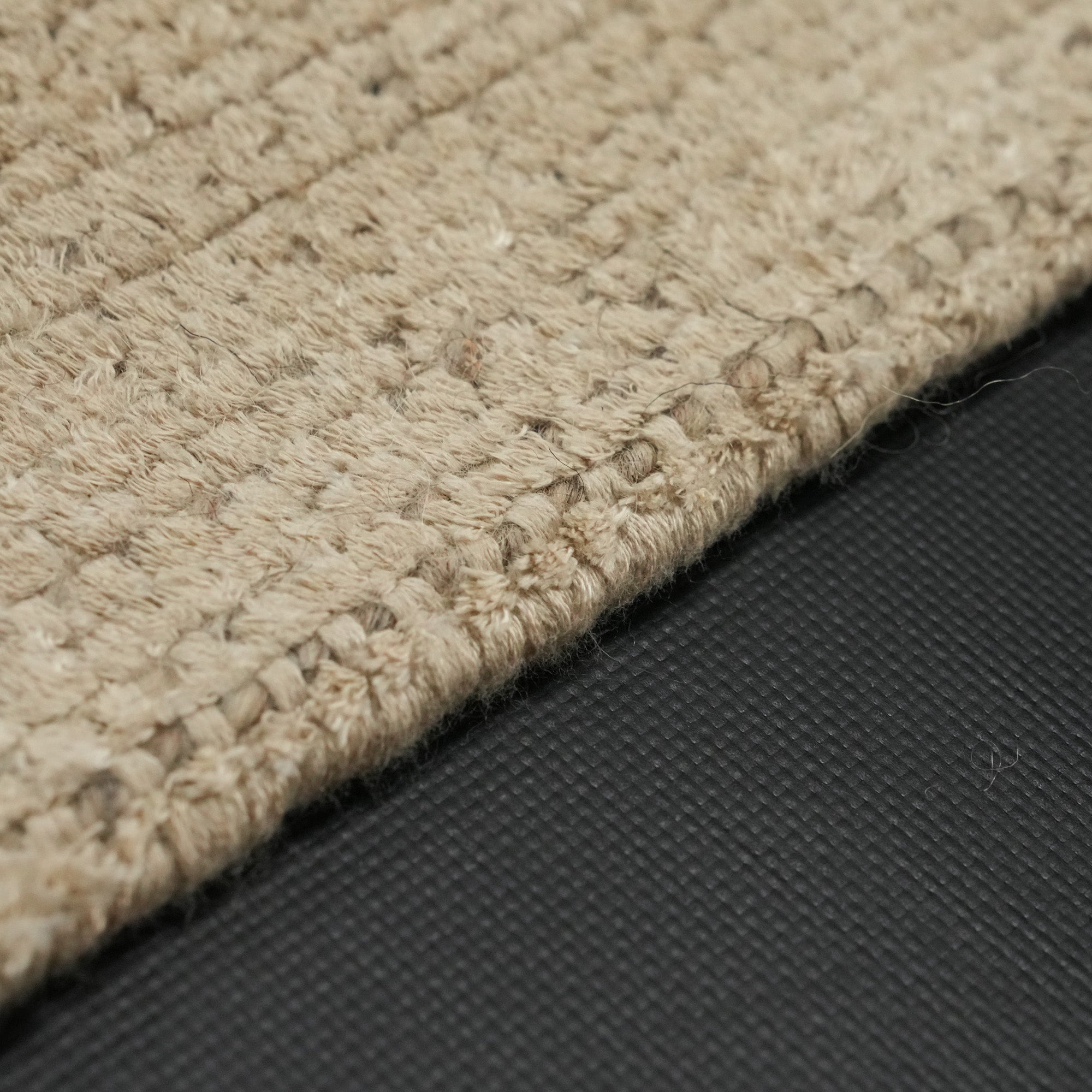 Hand Woven Plain Patterned Beige Wool Carpet