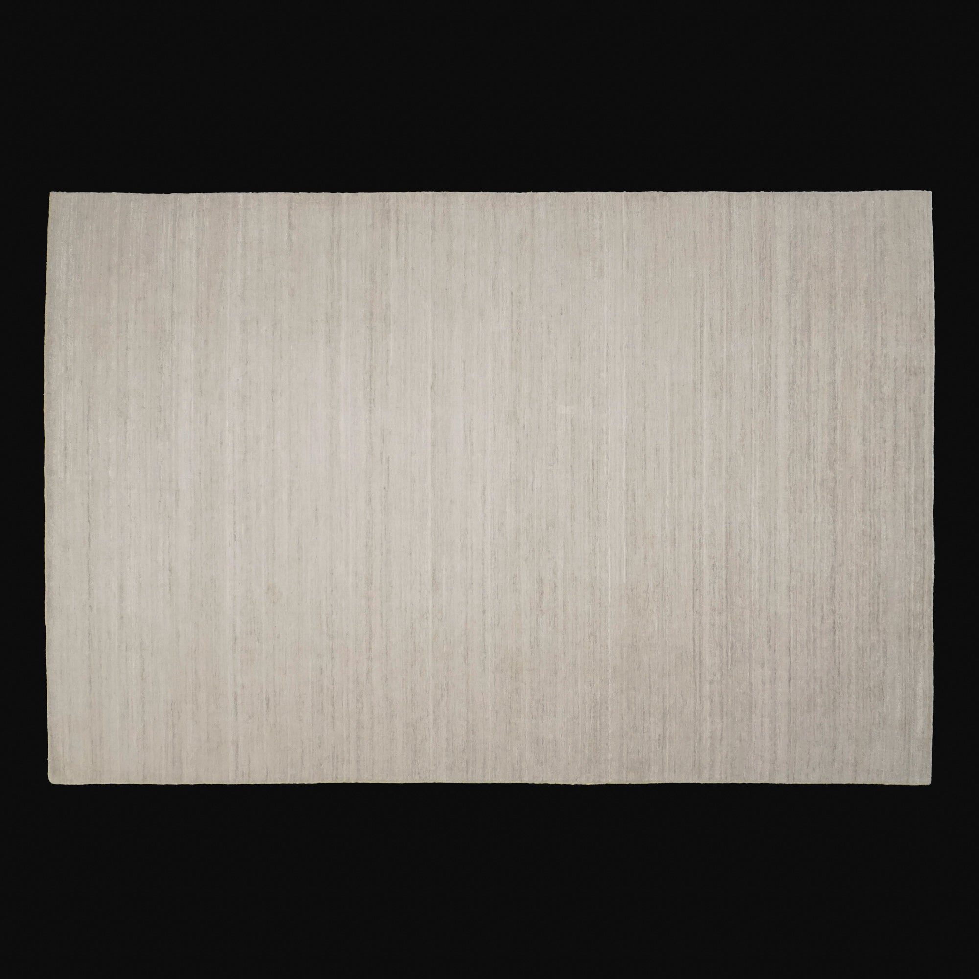 Hand Woven Simple Patterned White Viscose Carpet