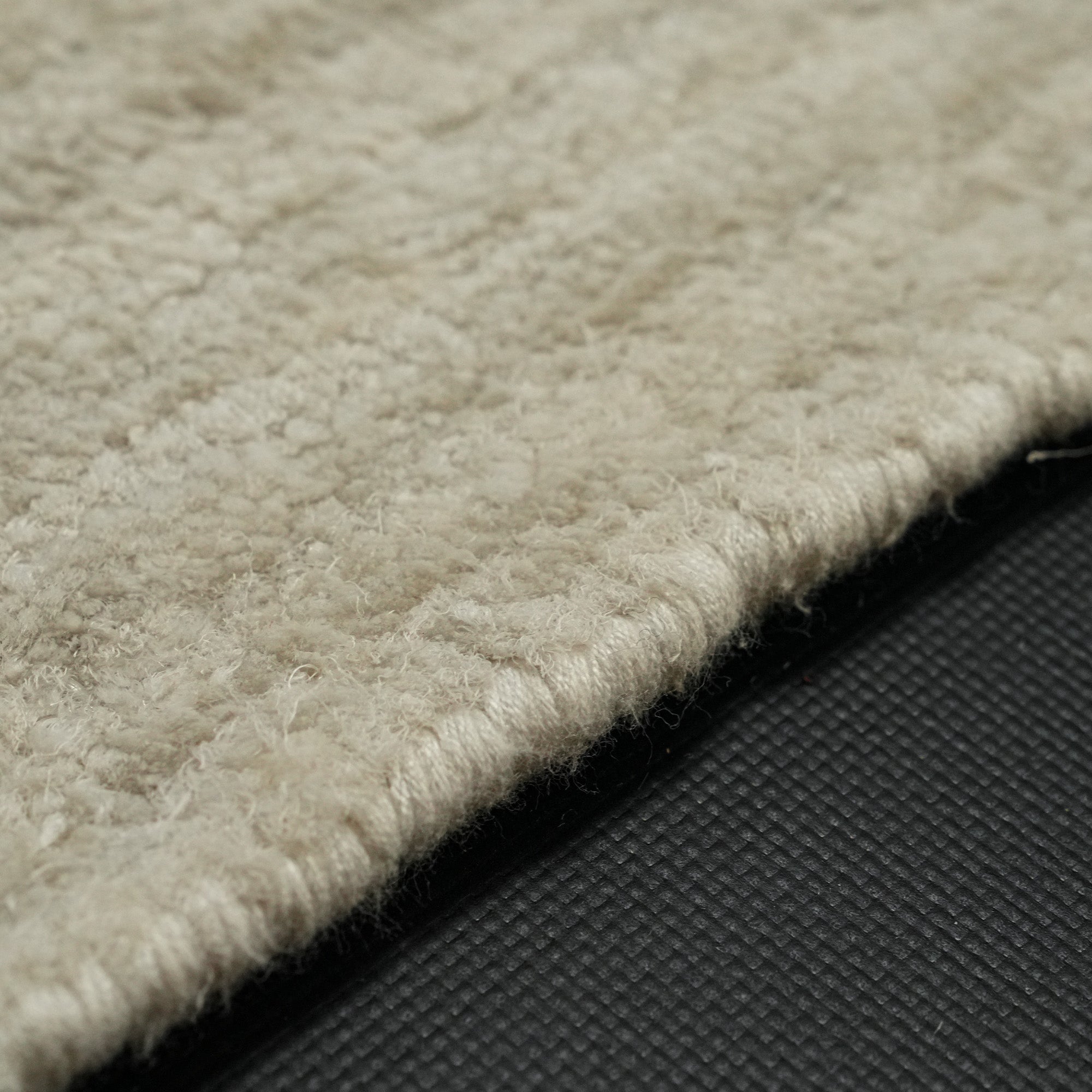 Hand Woven Simple Patterned White Viscose Carpet