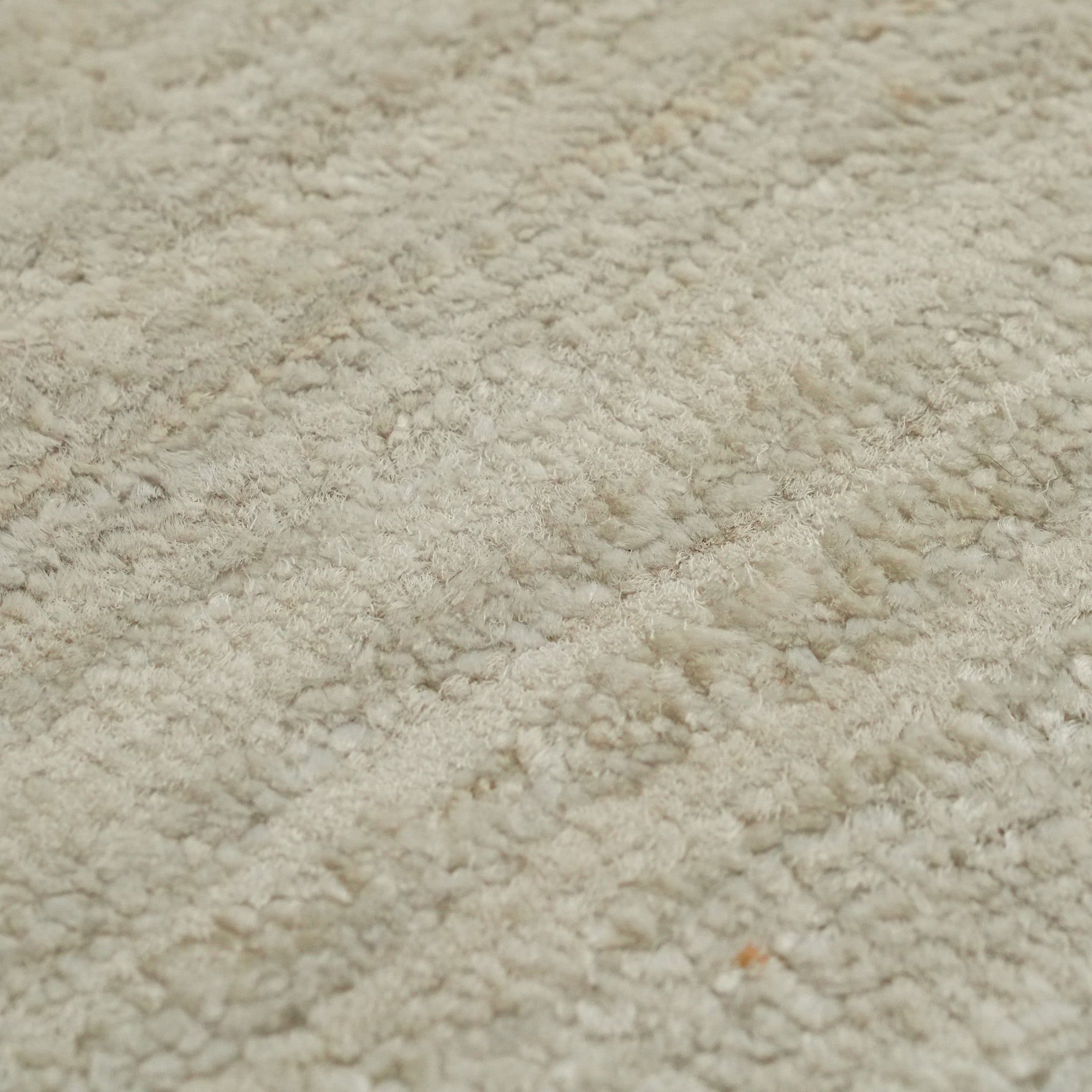 Hand Woven Simple Patterned White Viscose Carpet