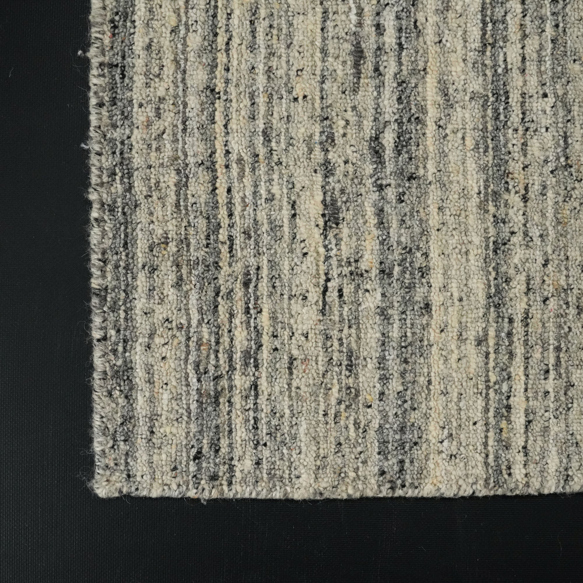 Hand Woven Plain Patterned Gray Viscose Carpet