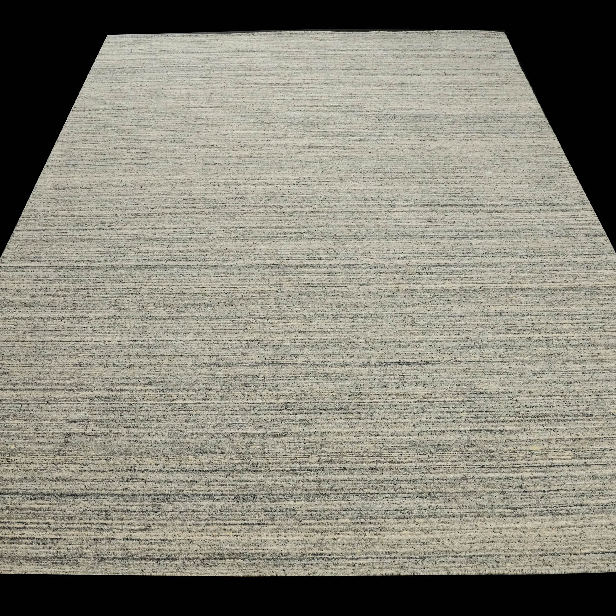 Hand Woven Plain Patterned Gray Viscose Carpet