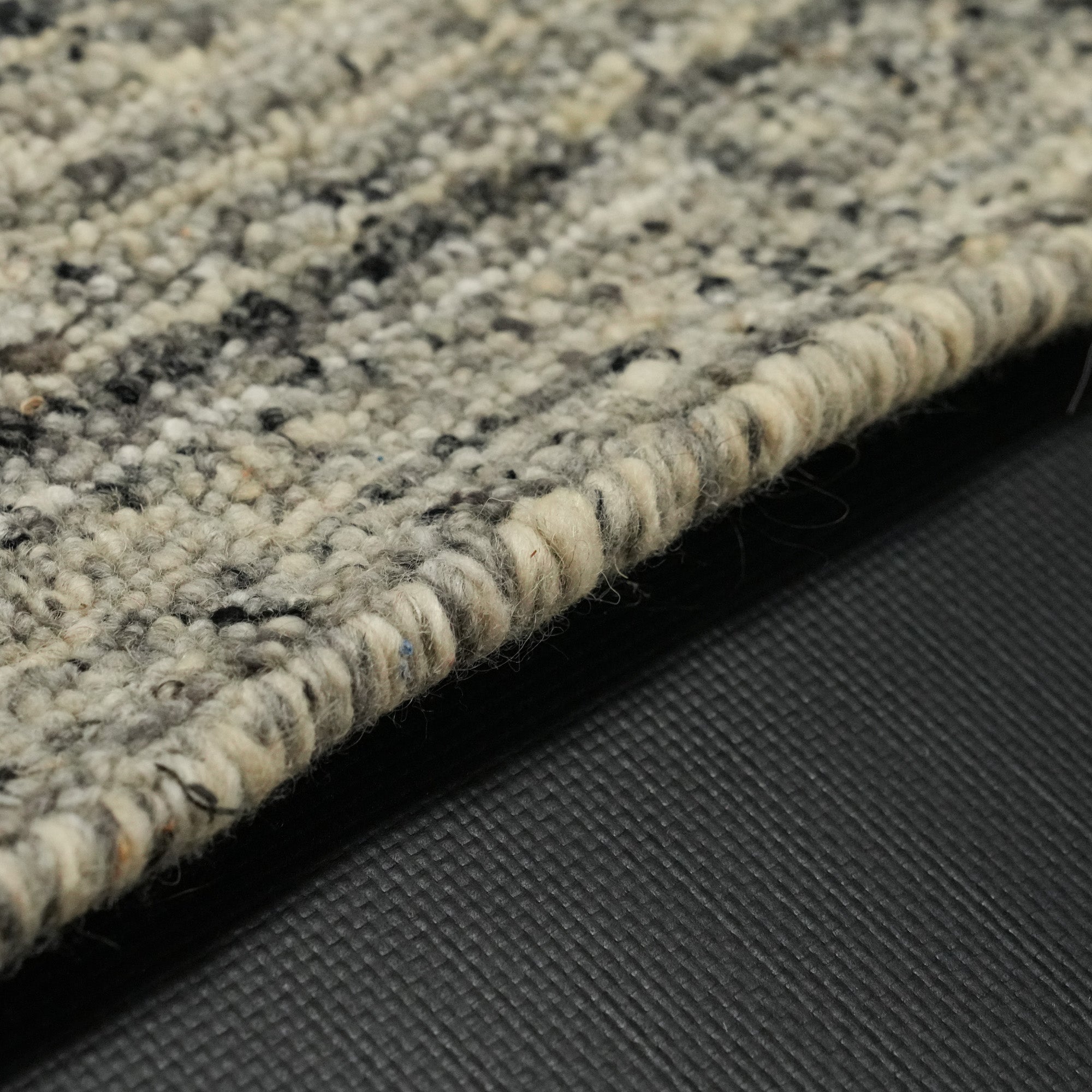 Hand Woven Plain Patterned Gray Viscose Carpet