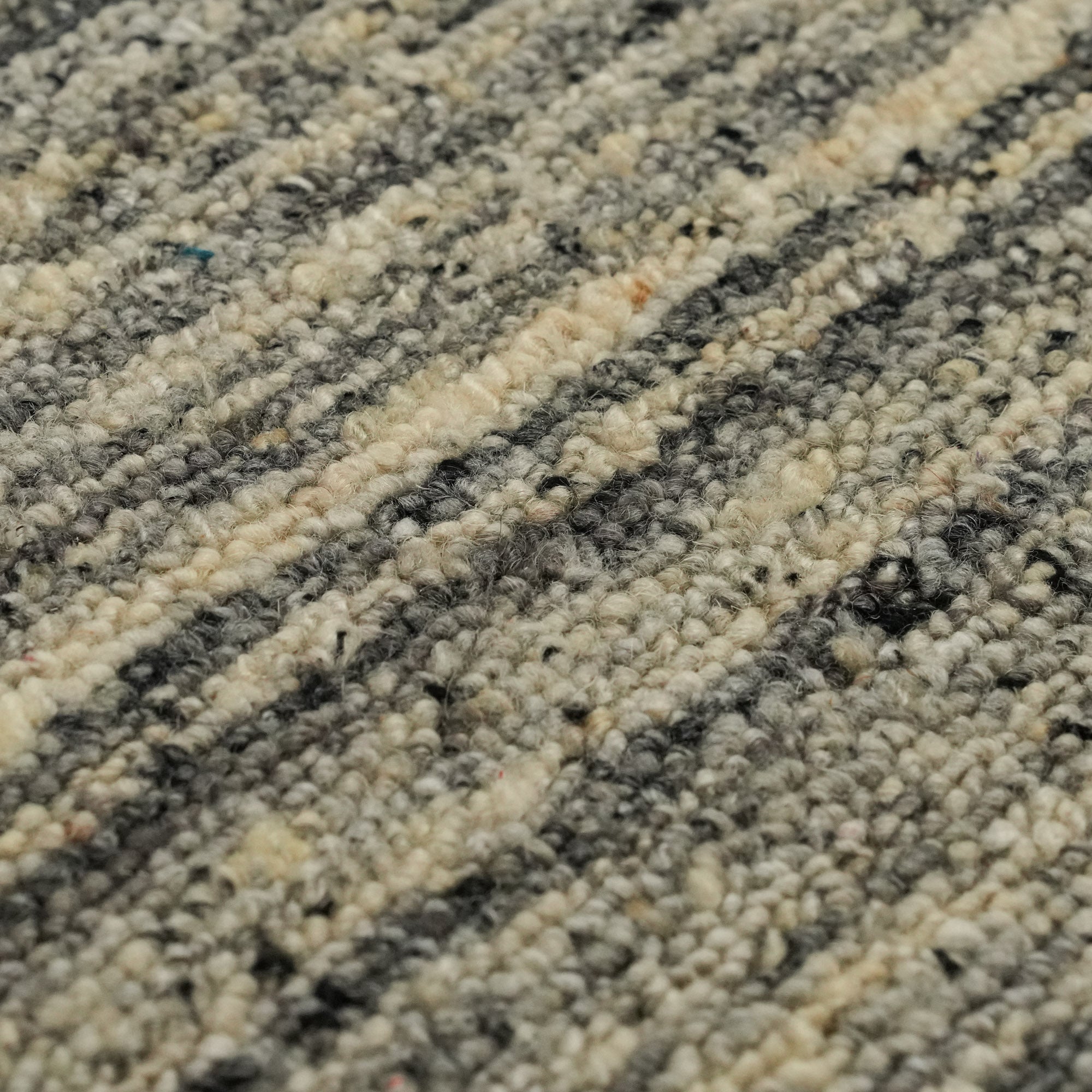 Hand Woven Plain Patterned Gray Viscose Carpet