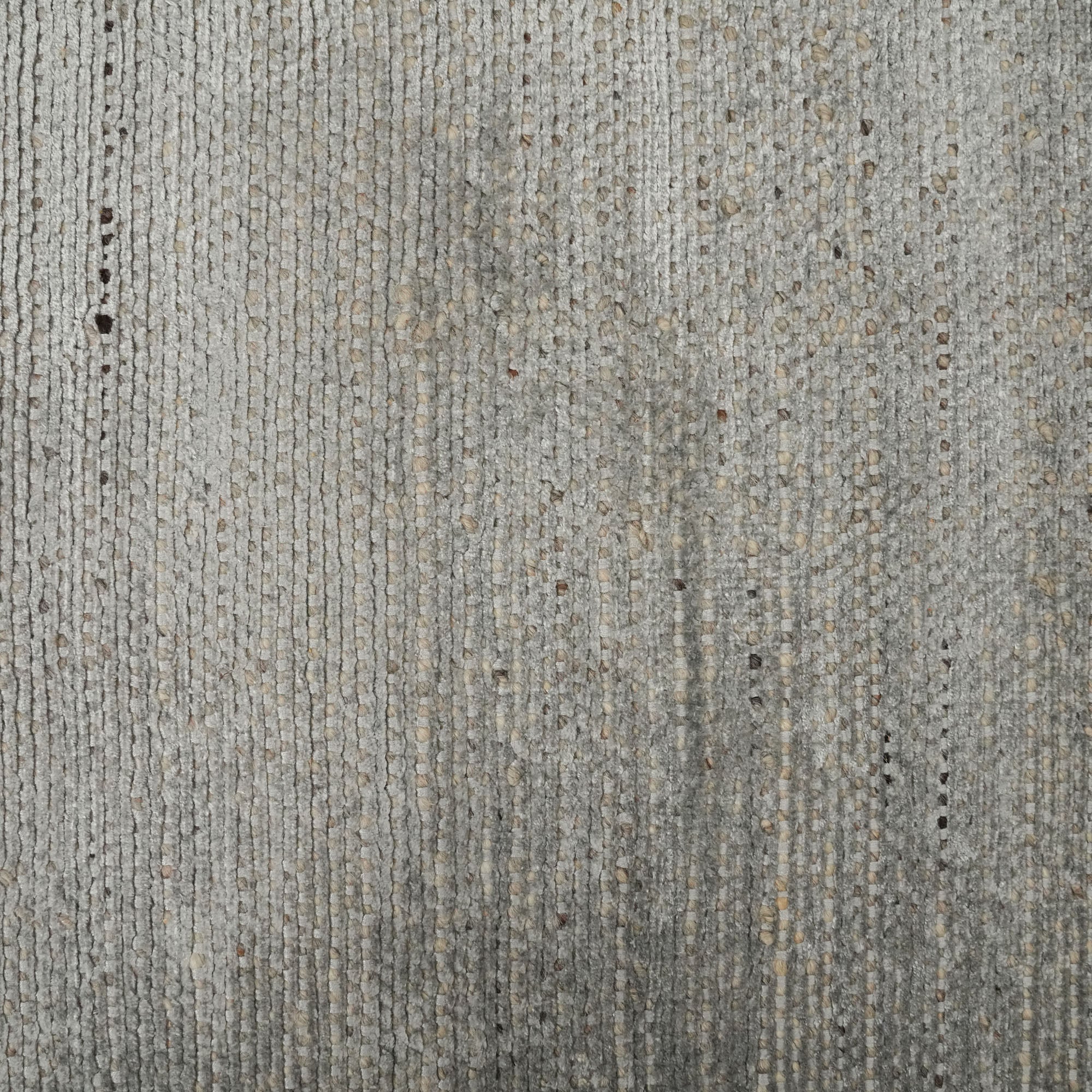 Hand Woven Plain Patterned Gray Wool Carpet