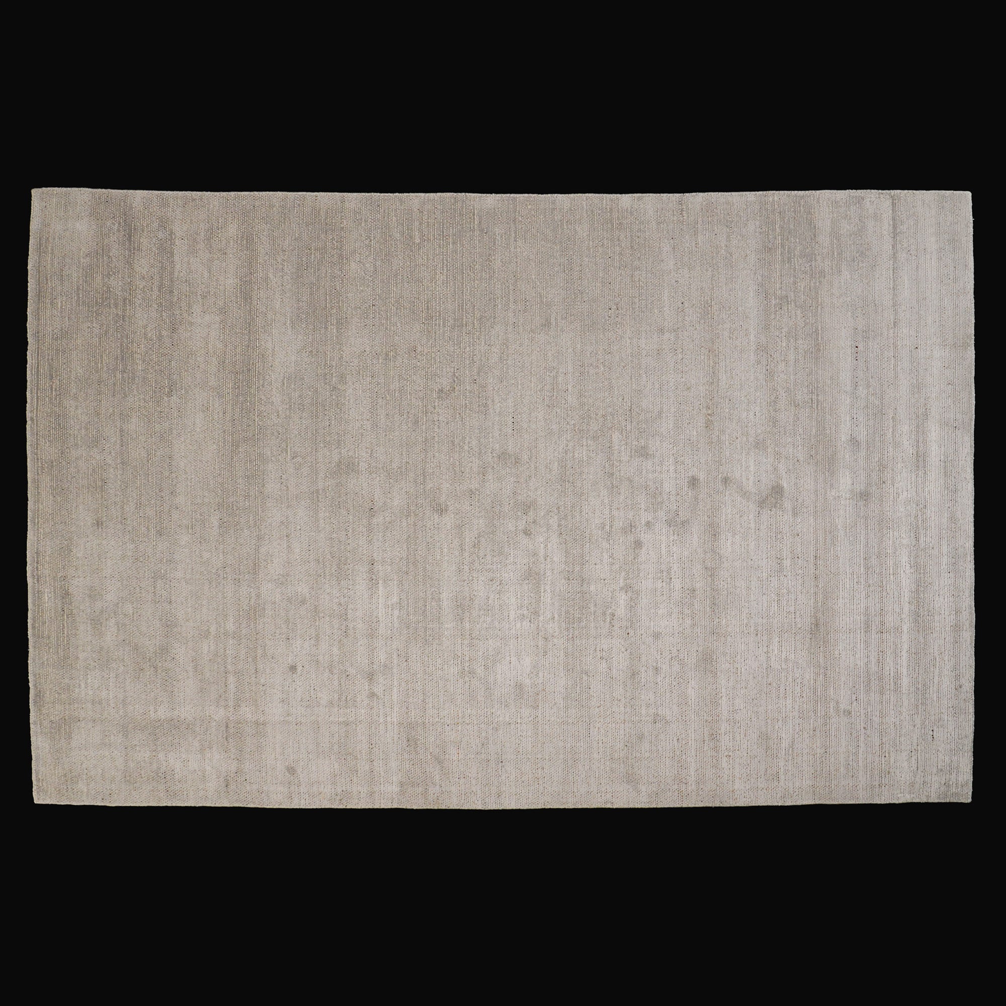 Hand Woven Plain Patterned Gray Wool Carpet